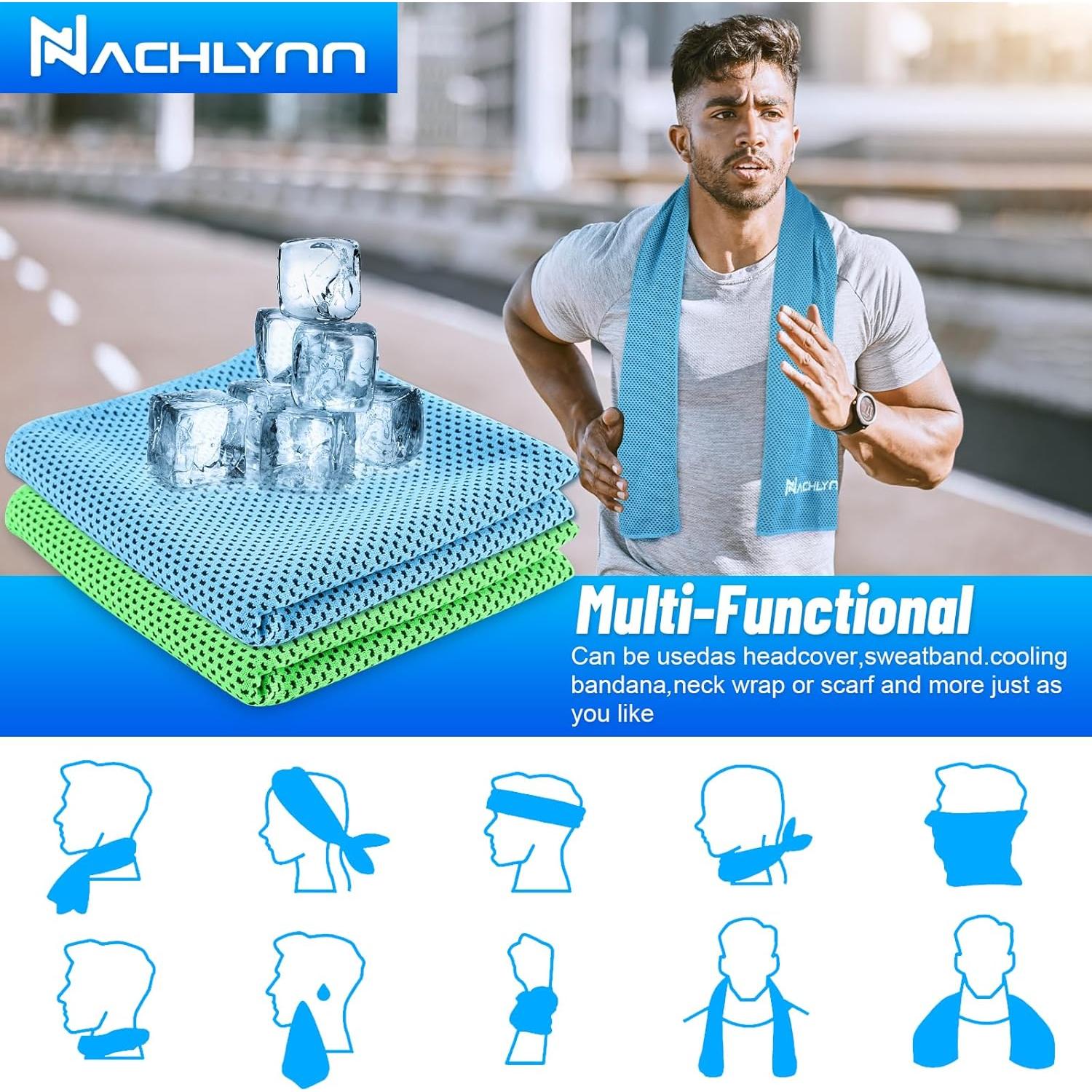 Toallas Enfriadoras NACHLYNN 4 Piezas 101.6x30.5cm