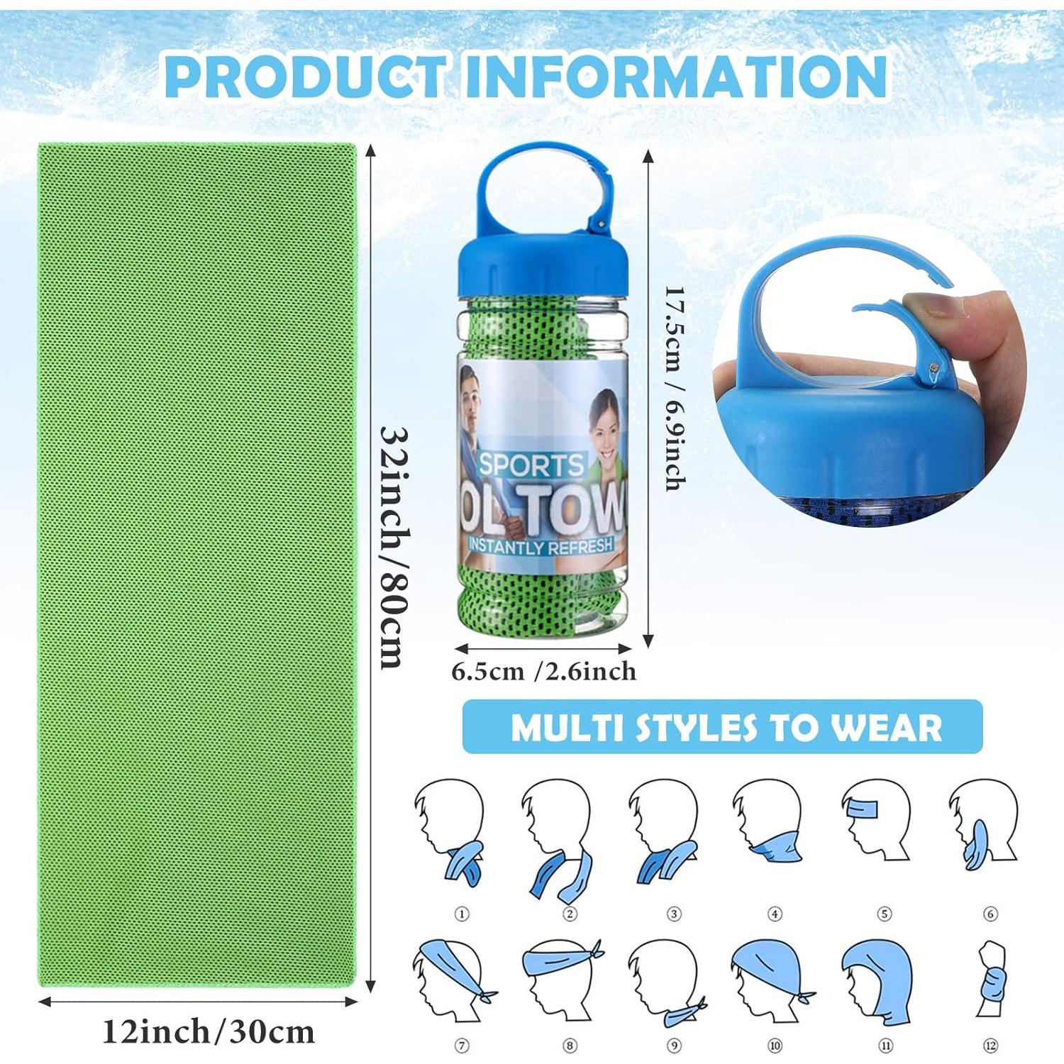 Paquete de 12 toallas de enfriamiento Hosuly 81x30 cm