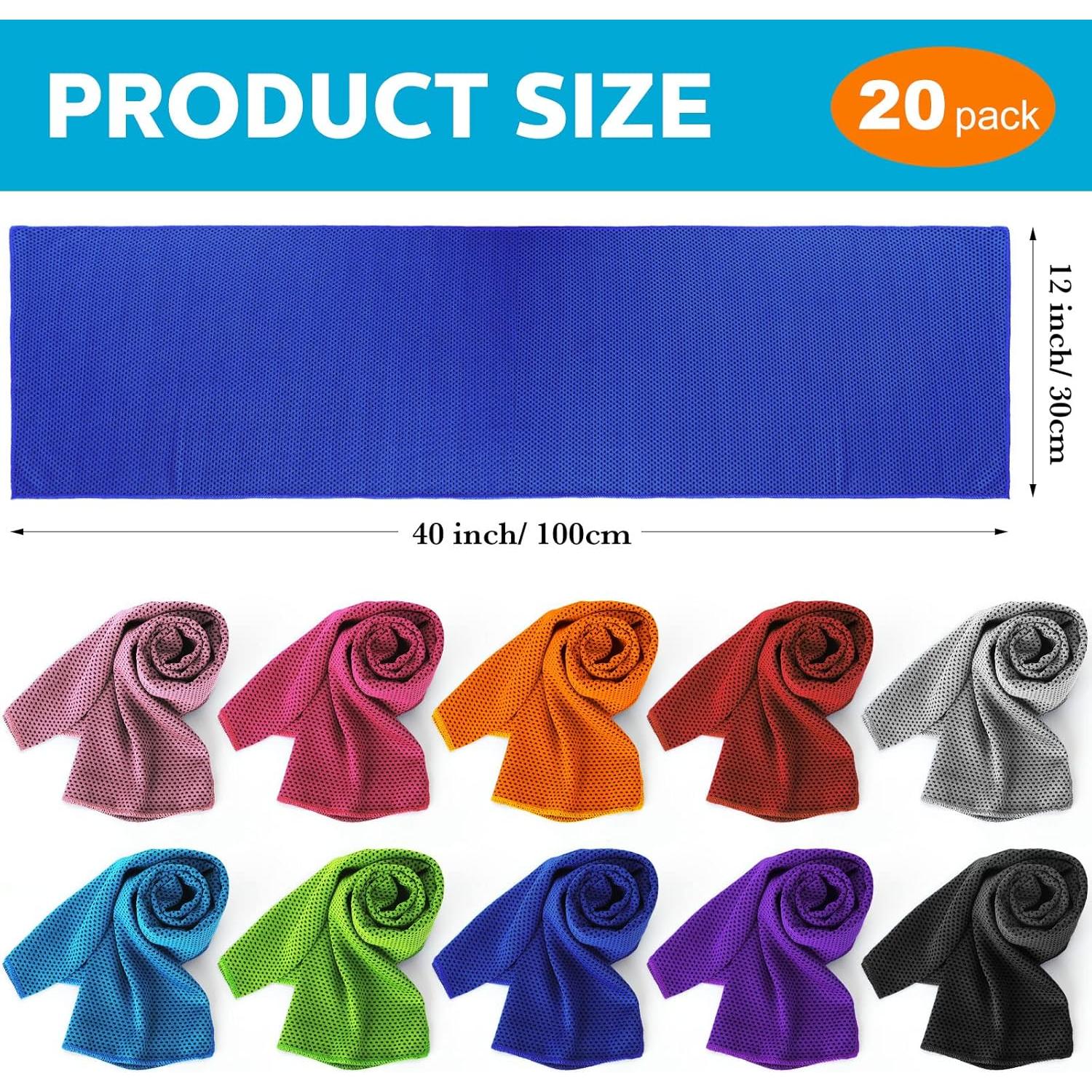 Toallas Enfriadoras Honoson 20 Piezas Microfibra 101.6x30.5cm