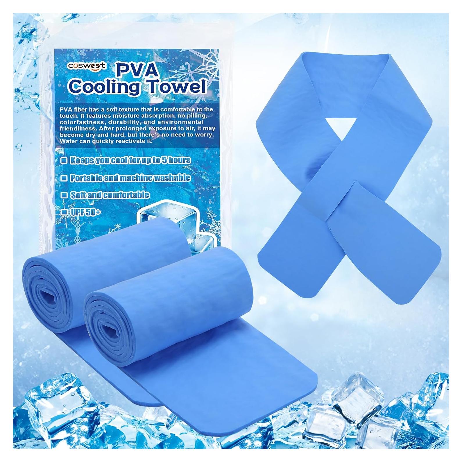 3 Toallas Enfriadoras PVA Cosweet - 73.66x7.62 cm, Azul