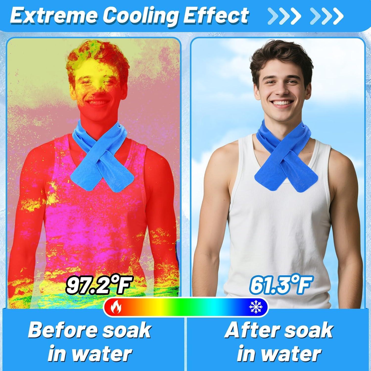 3 Toallas Enfriadoras PVA Cosweet - 73.66x7.62 cm, Azul