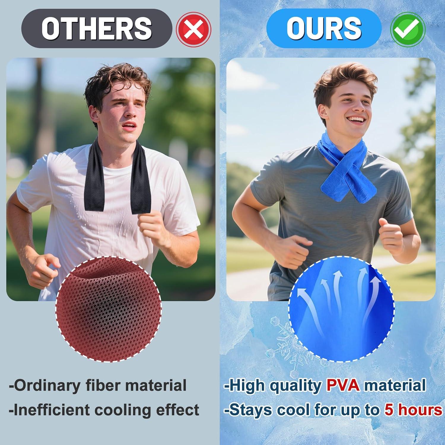 3 Toallas Enfriadoras PVA Cosweet - 73.66x7.62 cm, Azul