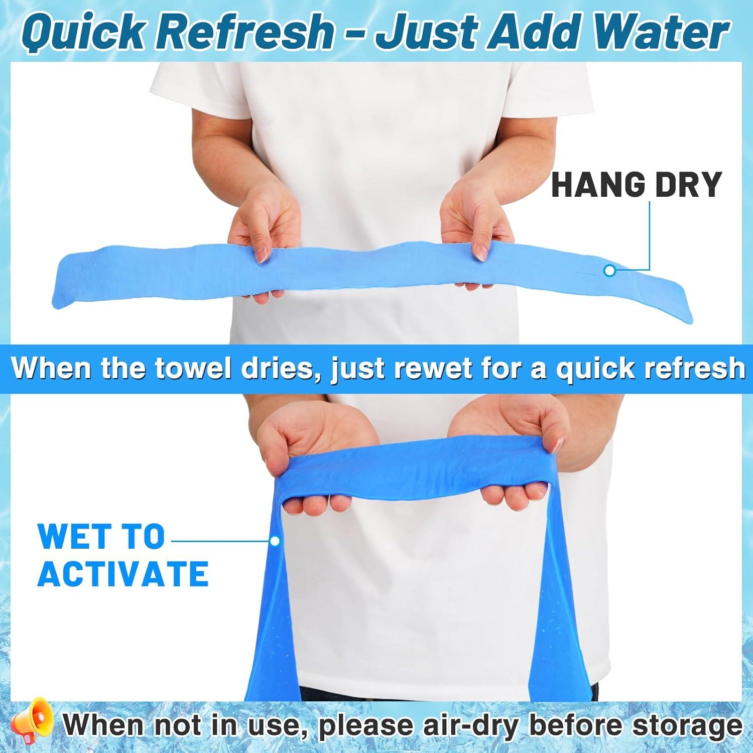 3 Toallas Enfriadoras PVA Cosweet - 73.66x7.62 cm, Azul