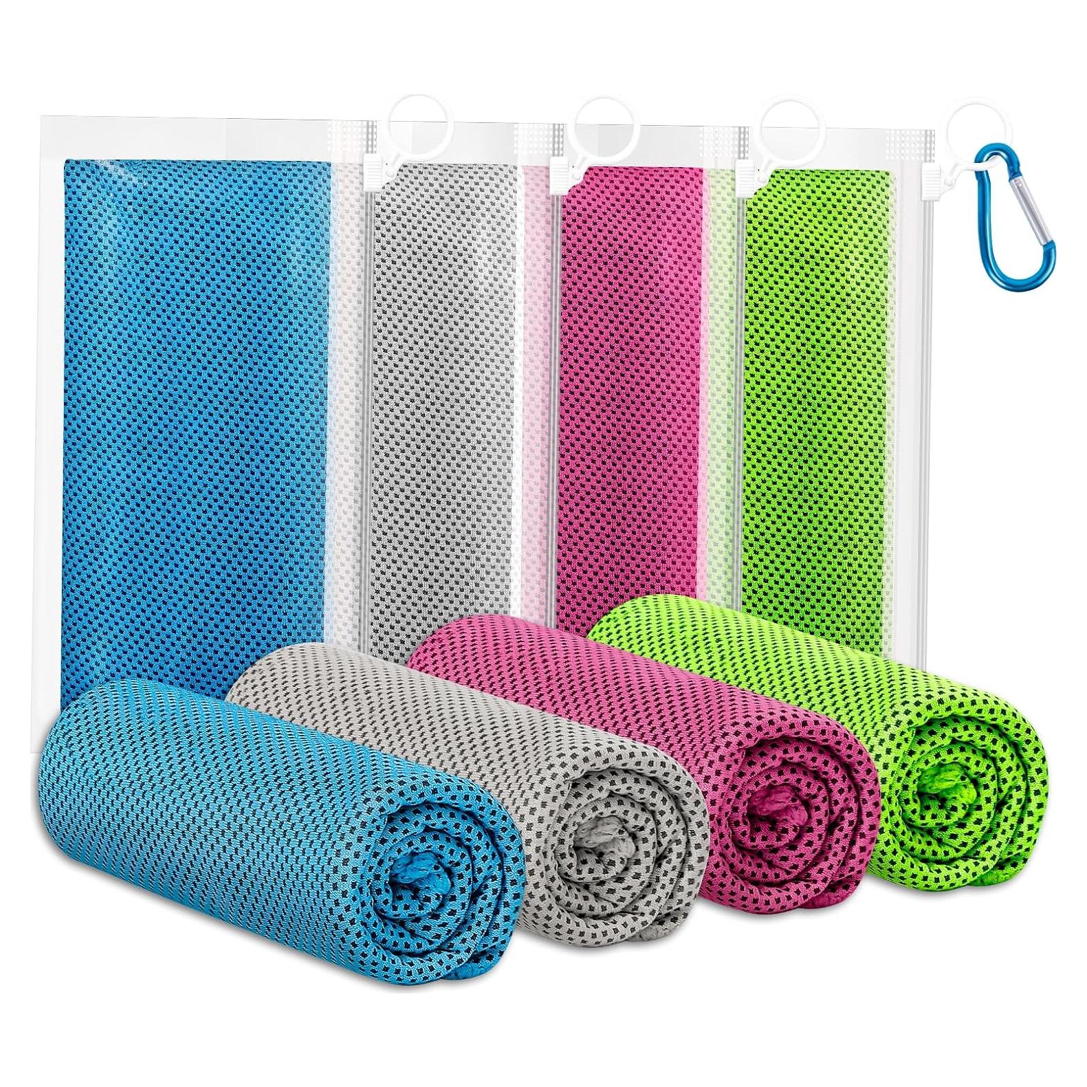 Toallas Enfriadoras Fivali Microfibra - Paquete de 4 Unidades