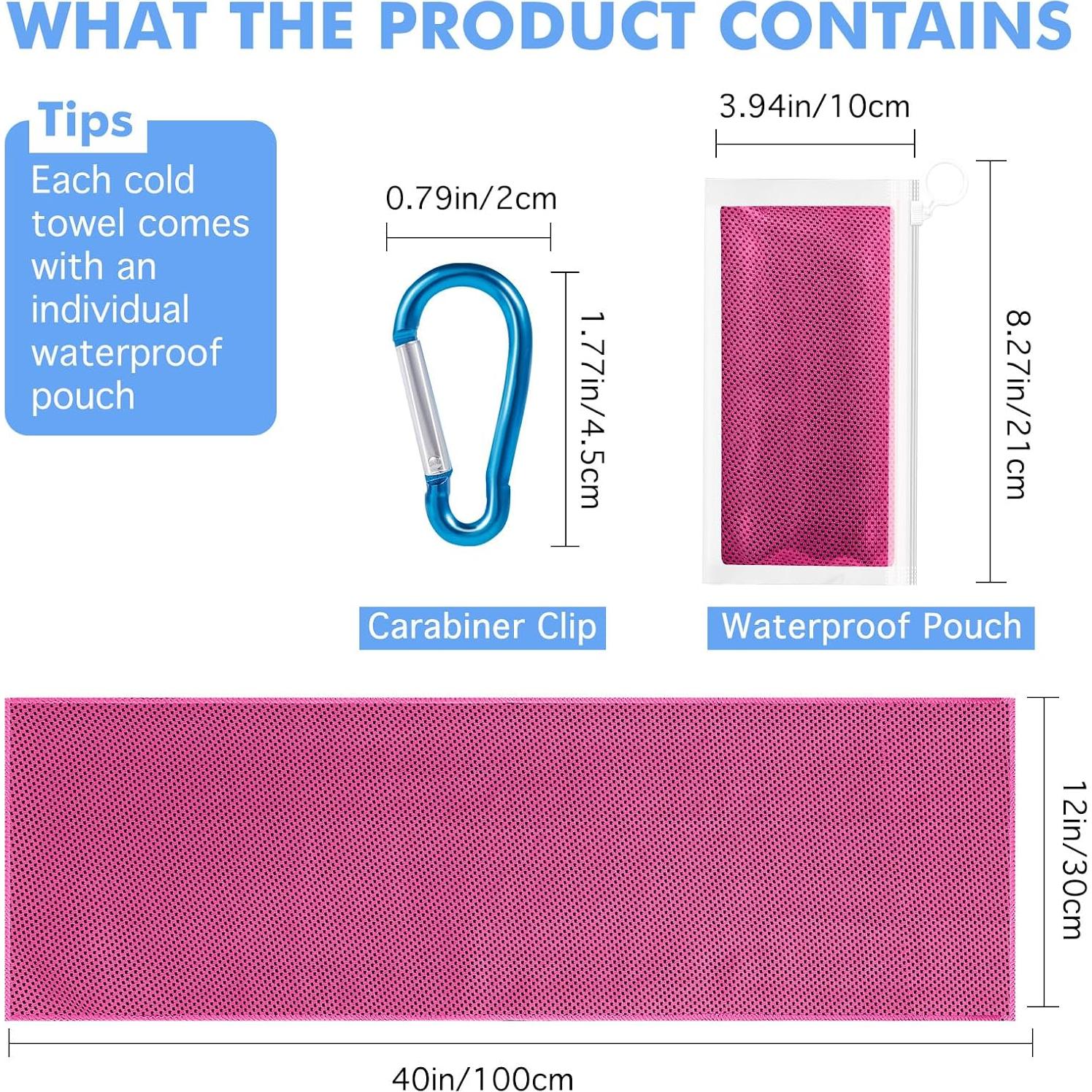 Toallas Enfriadoras Fivali Microfibra - Paquete de 4 Unidades