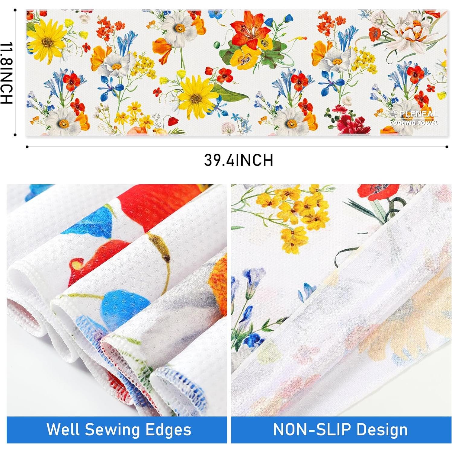 Toalla Enfriadora Pleneal 100x30cm Microfibra Amarilla Floral