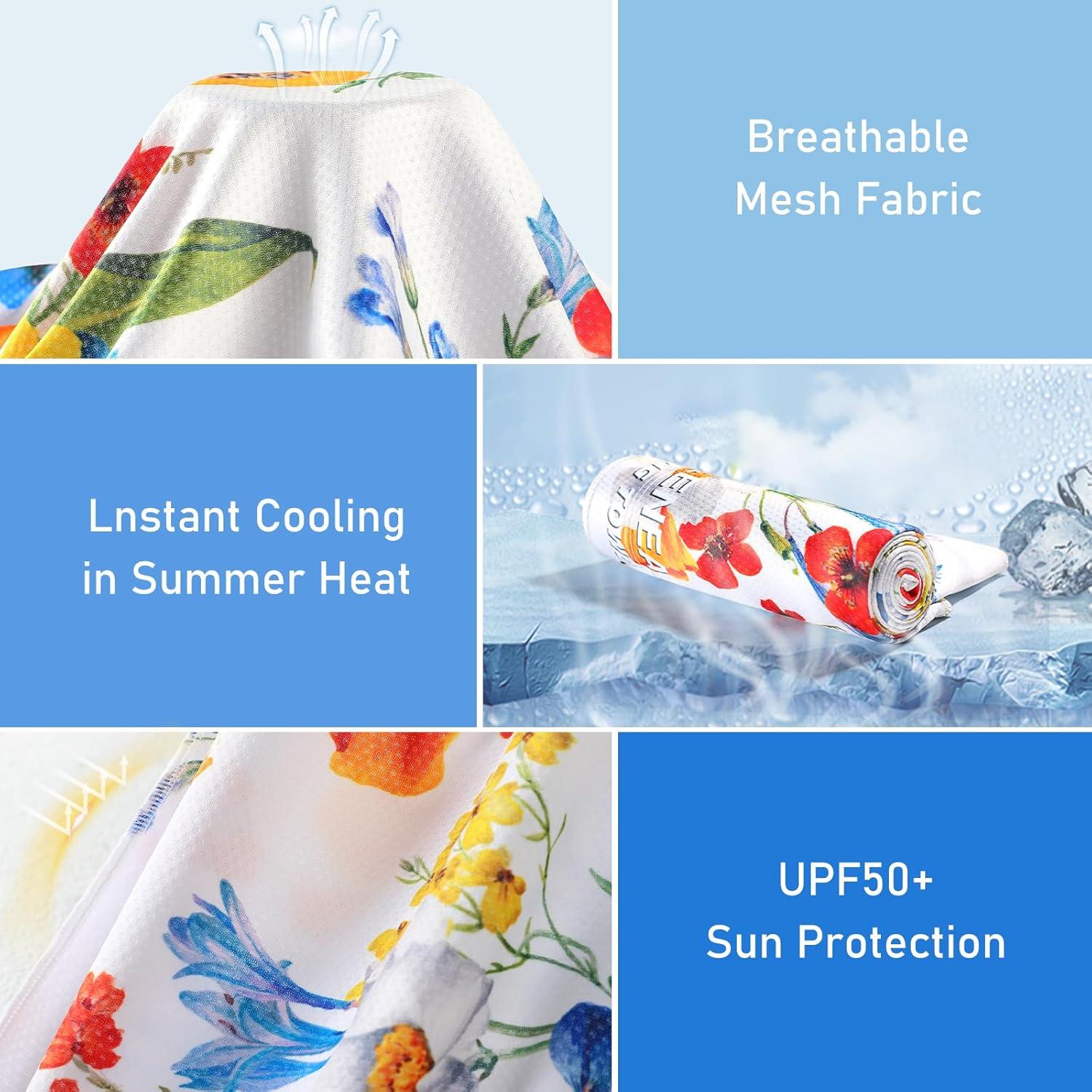 Toalla Enfriadora Pleneal 100x30cm Microfibra Amarilla Floral