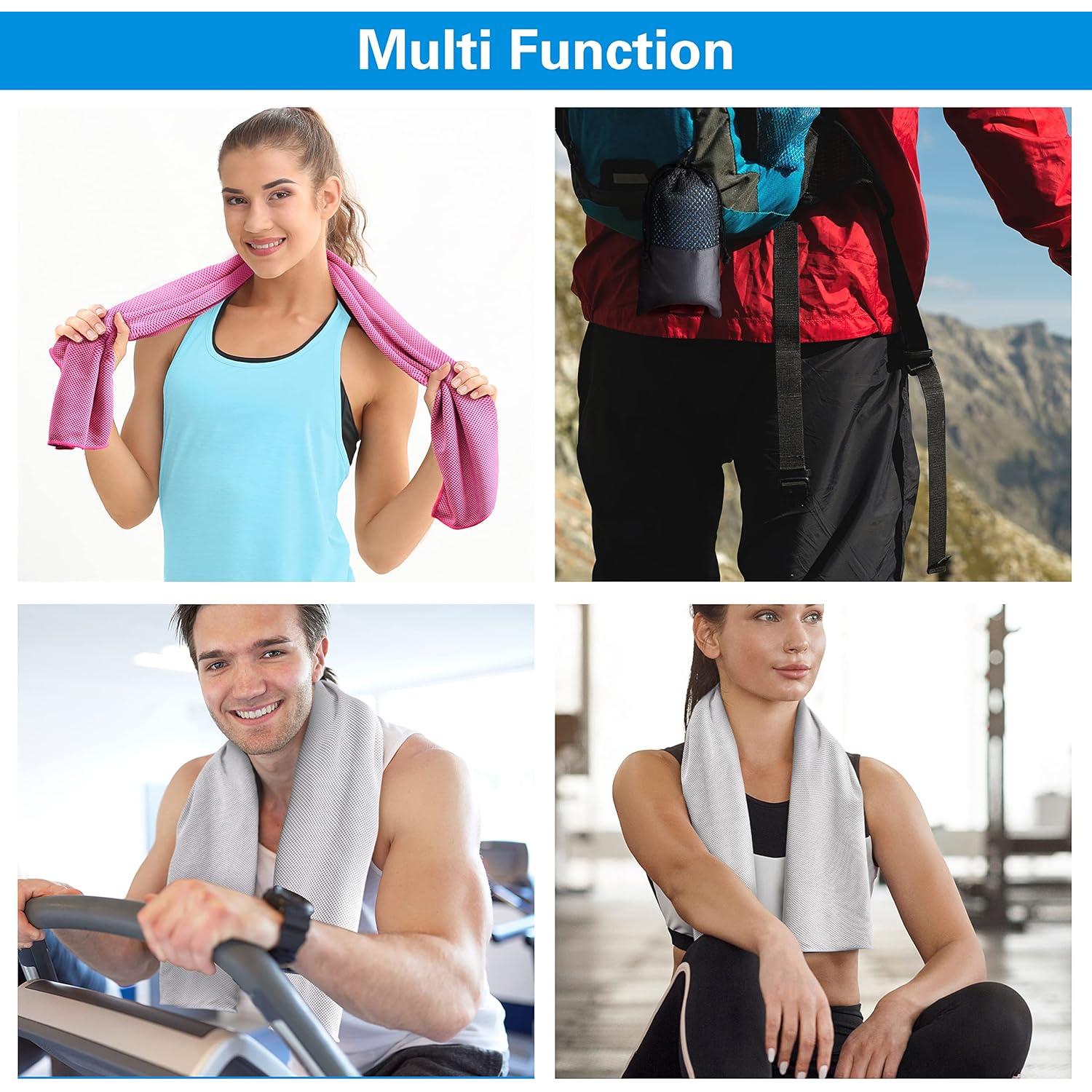 Toallas Enfriadoras TOBEHIGHER - Paquete de 4 Microfibra 99.1x29.2cm