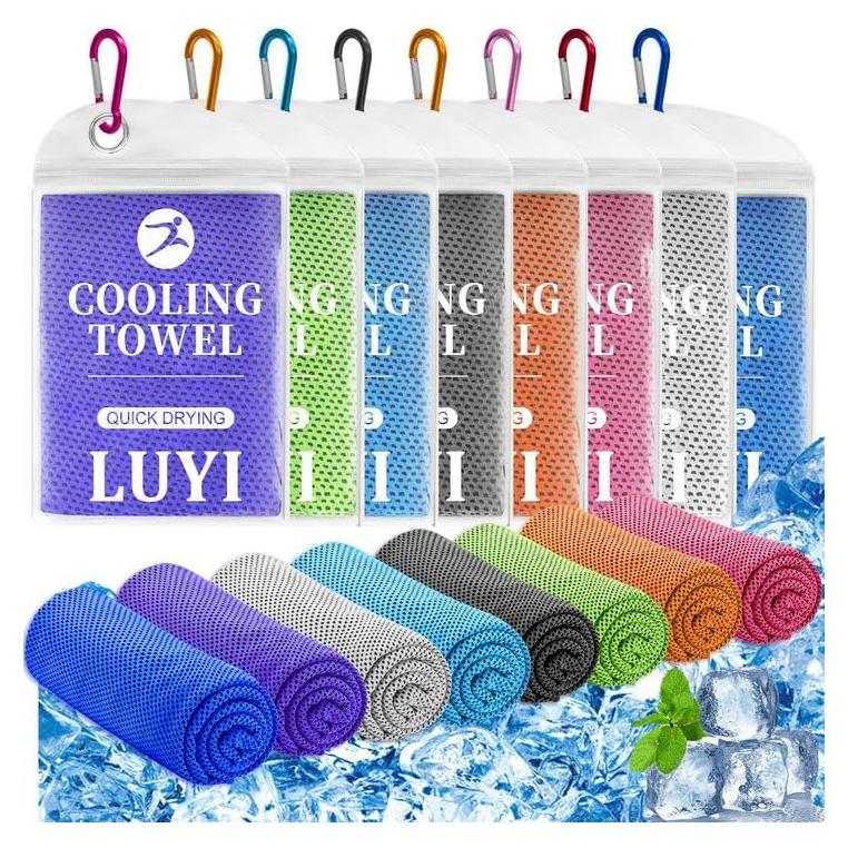 Toallas Enfriadoras LUYI 8 Pack Microfibra 101.6x30.5cm