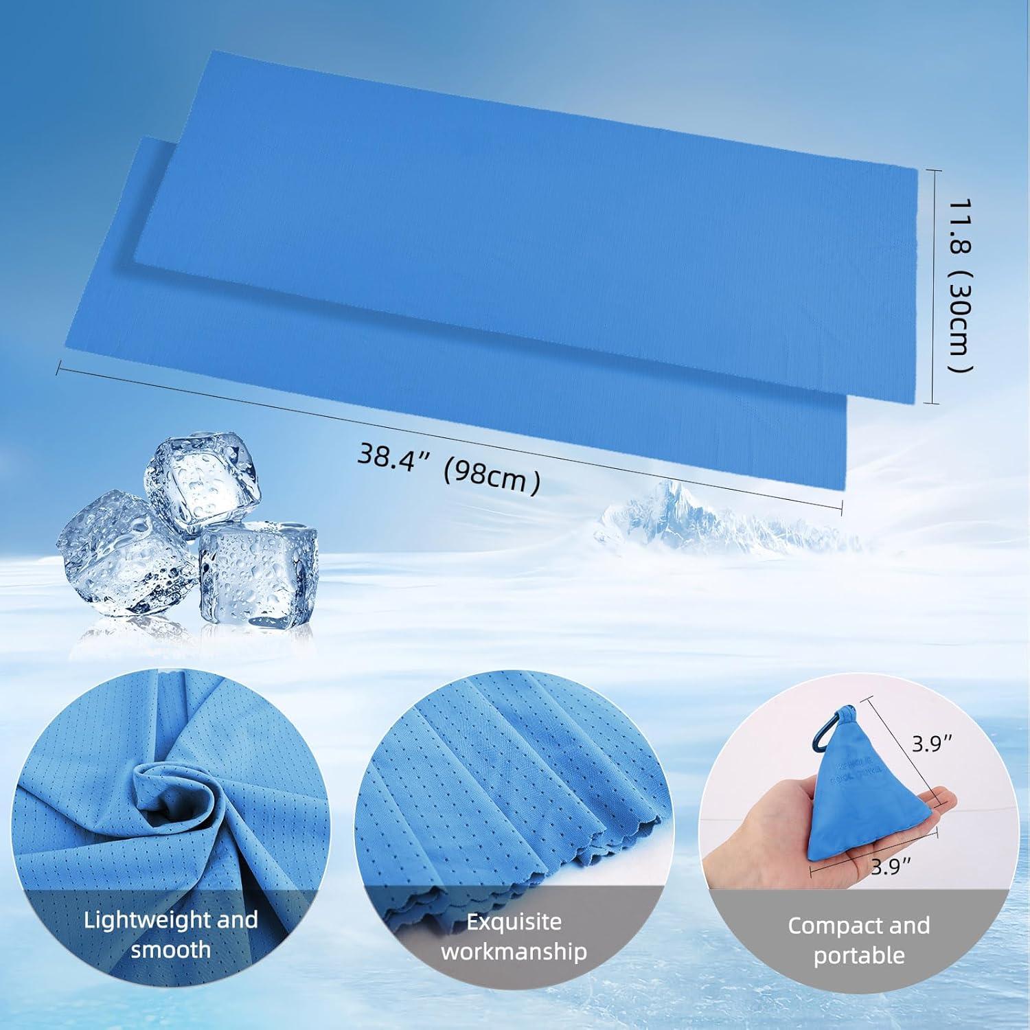 Toallas Refrigerantes KFHOLIE 101.6x30.5cm 2 Unidades Azul