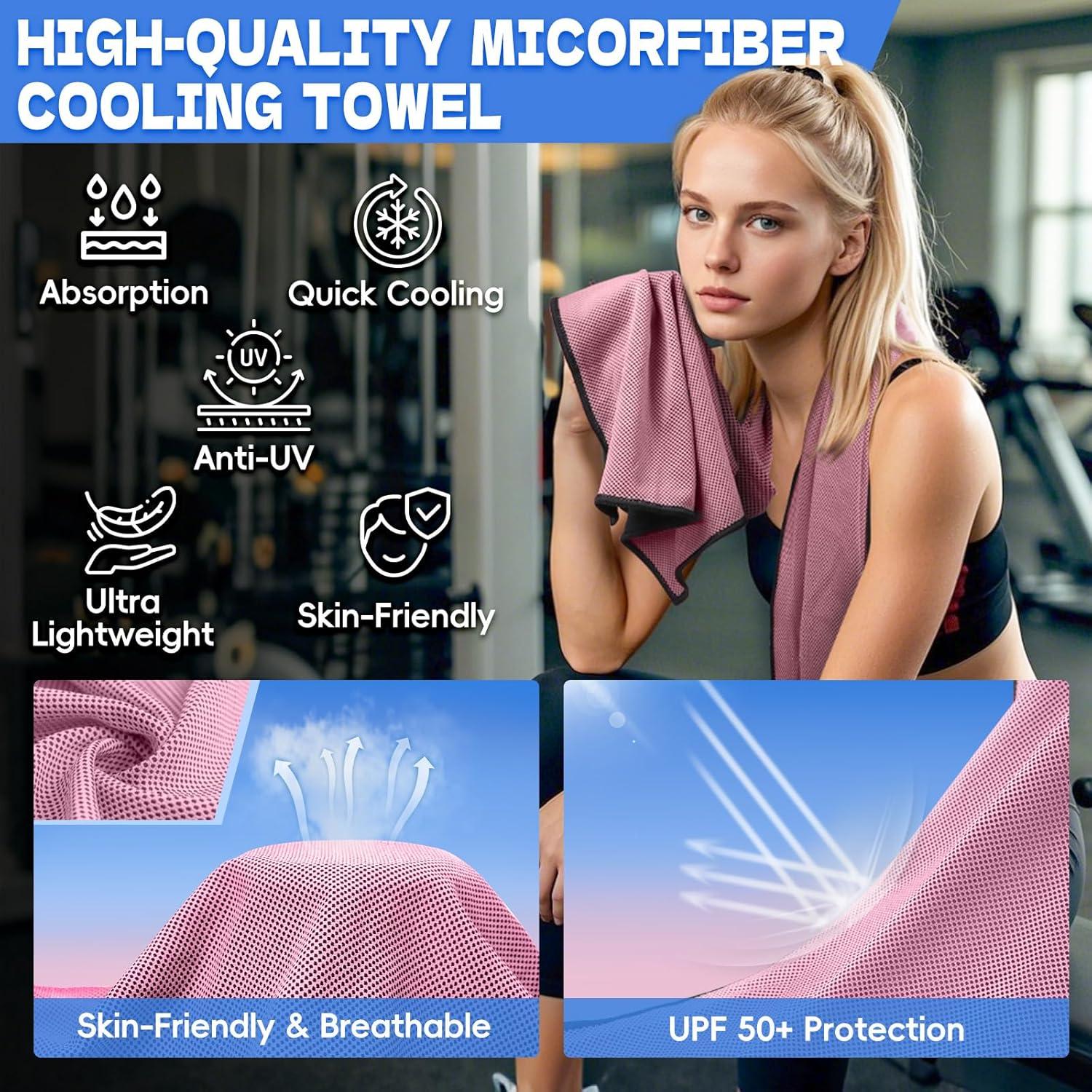 Paquete de 6 Toallas Enfriadoras SOOWASH 101.6x30.5cm Microfibra