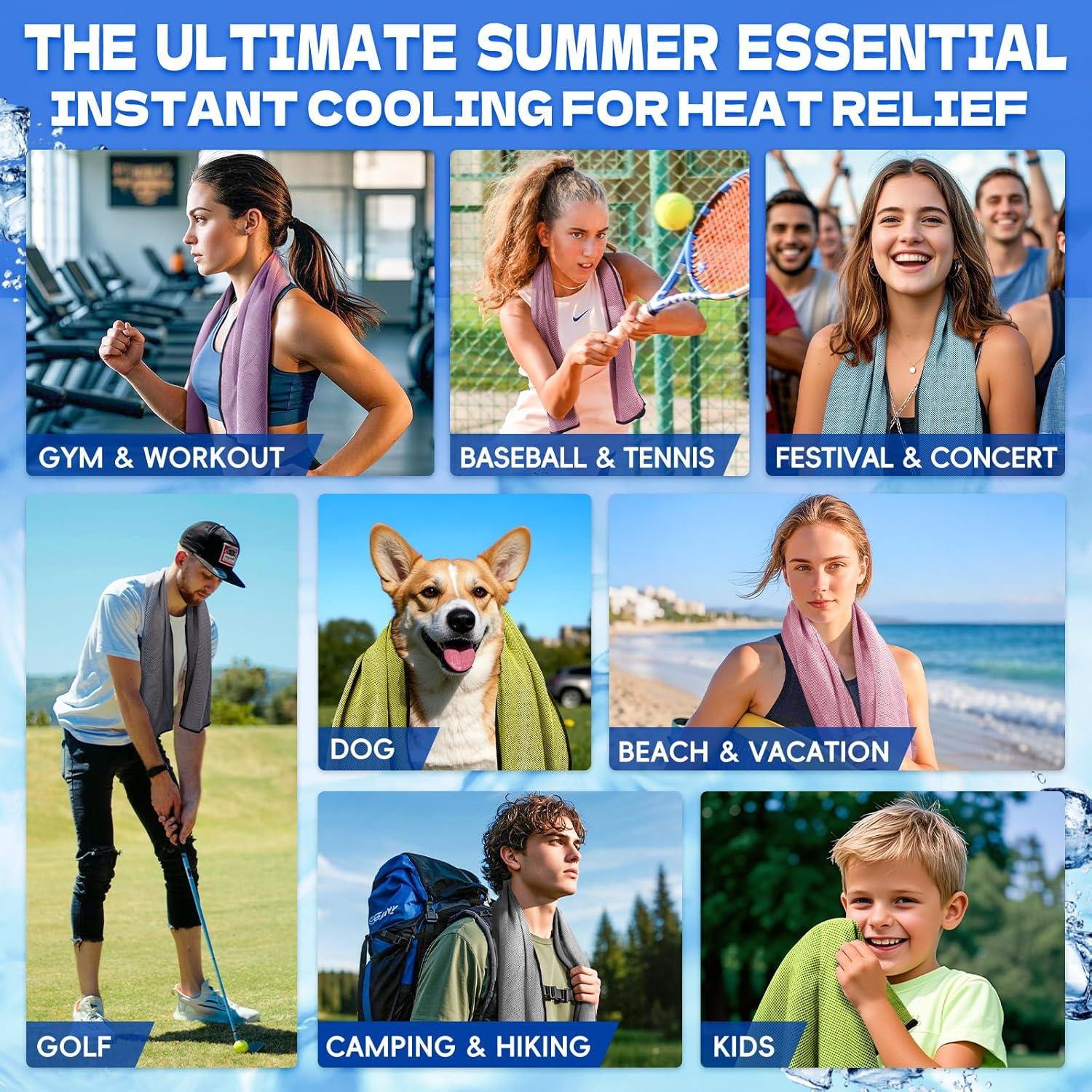 Paquete de 6 Toallas Enfriadoras SOOWASH 101.6x30.5cm Microfibra