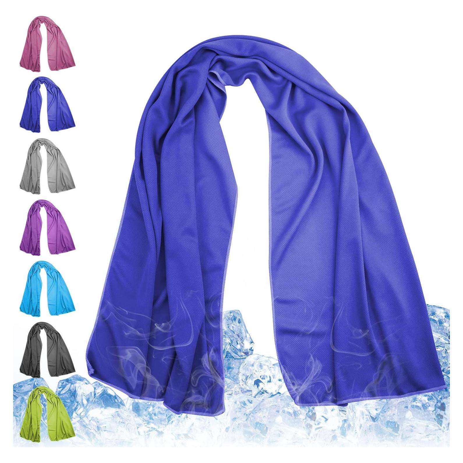 Toalla Enfriadora Meiyante 110x40 cm Microfibra Azul Marino