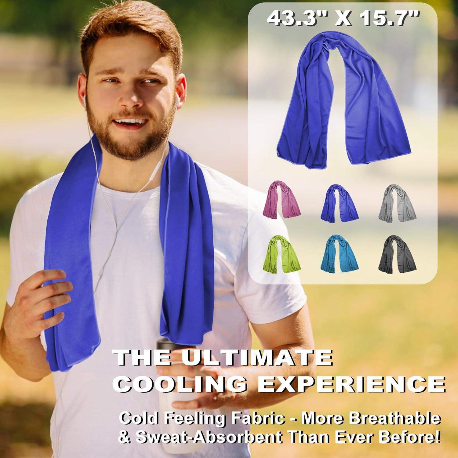 Toalla Enfriadora Meiyante 110x40 cm Microfibra Azul Marino