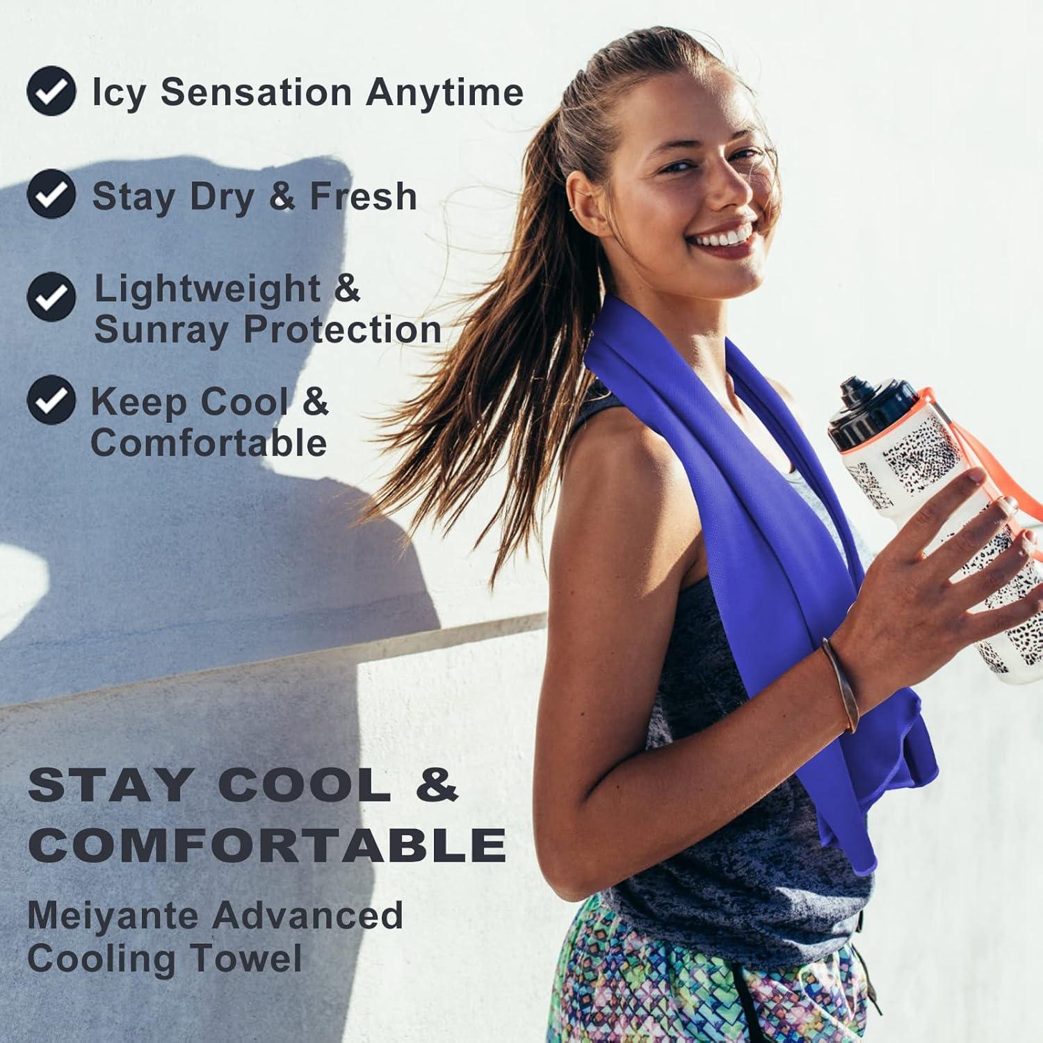 Toalla Enfriadora Meiyante 110x40 cm Microfibra Azul Marino