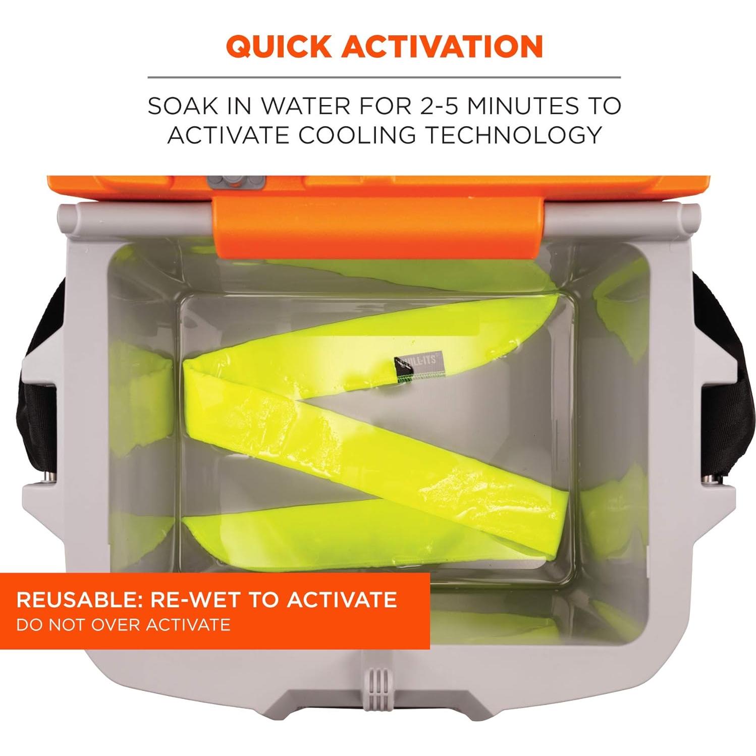 Bandana Refrigerante Ergodyne Chill-Its 6700, 6 Unidades, Lima