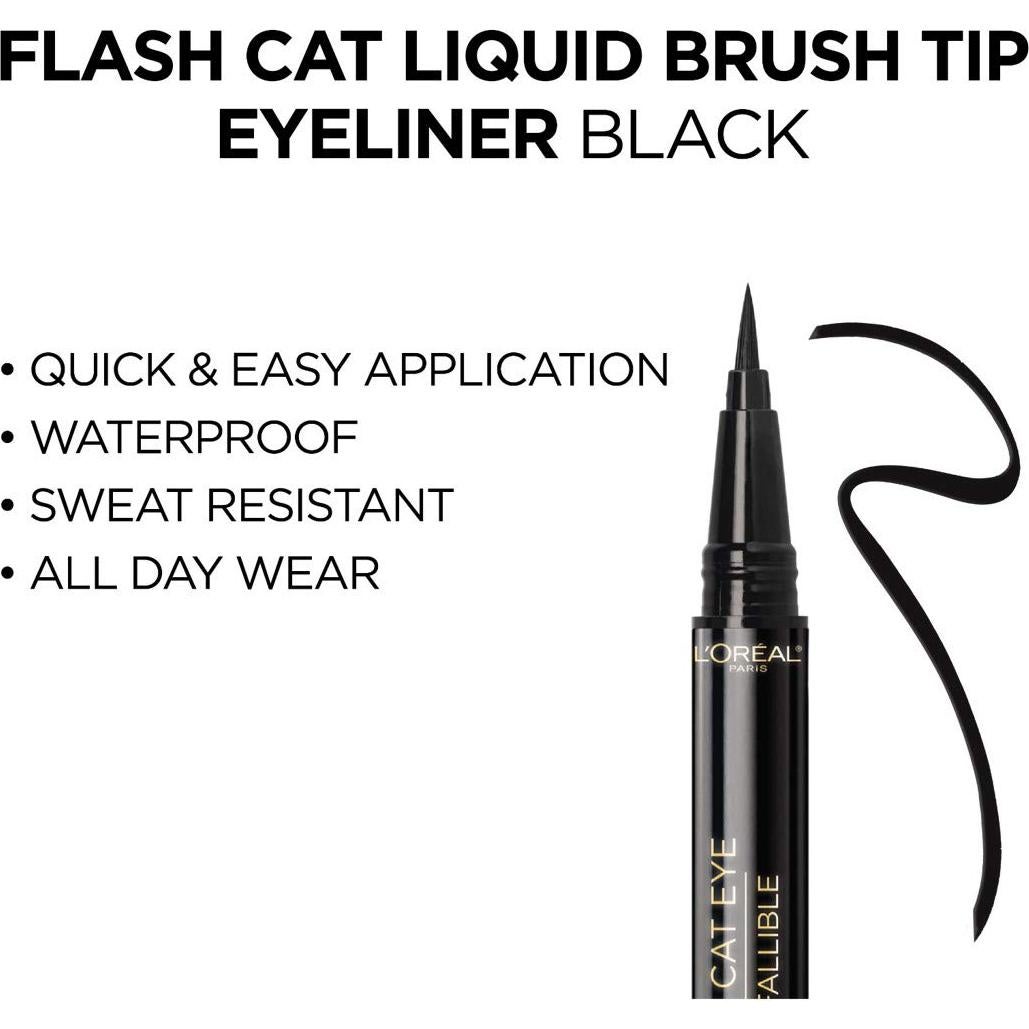 Delineador Líquido Impermeable L'Oreal Paris Flash Cat Eye 12.5g