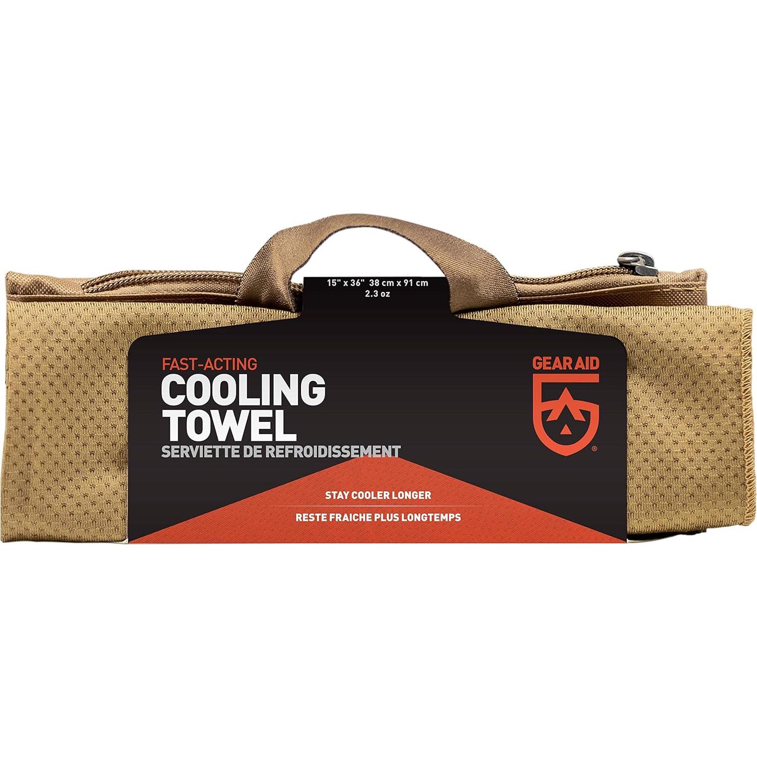 Toalla Enfriadora GEAR AID 38x91cm Microfibra Coyote