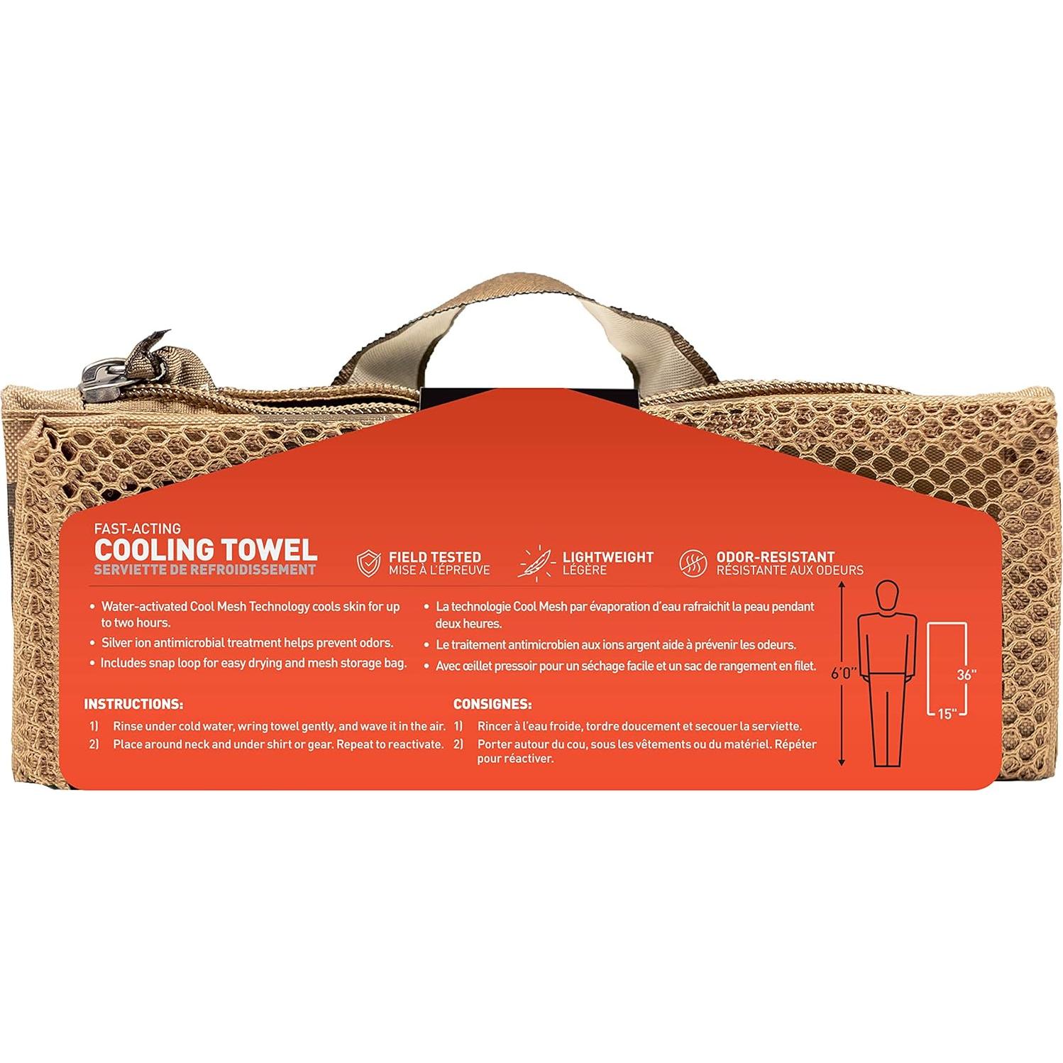 Toalla Enfriadora GEAR AID 38x91cm Microfibra Coyote