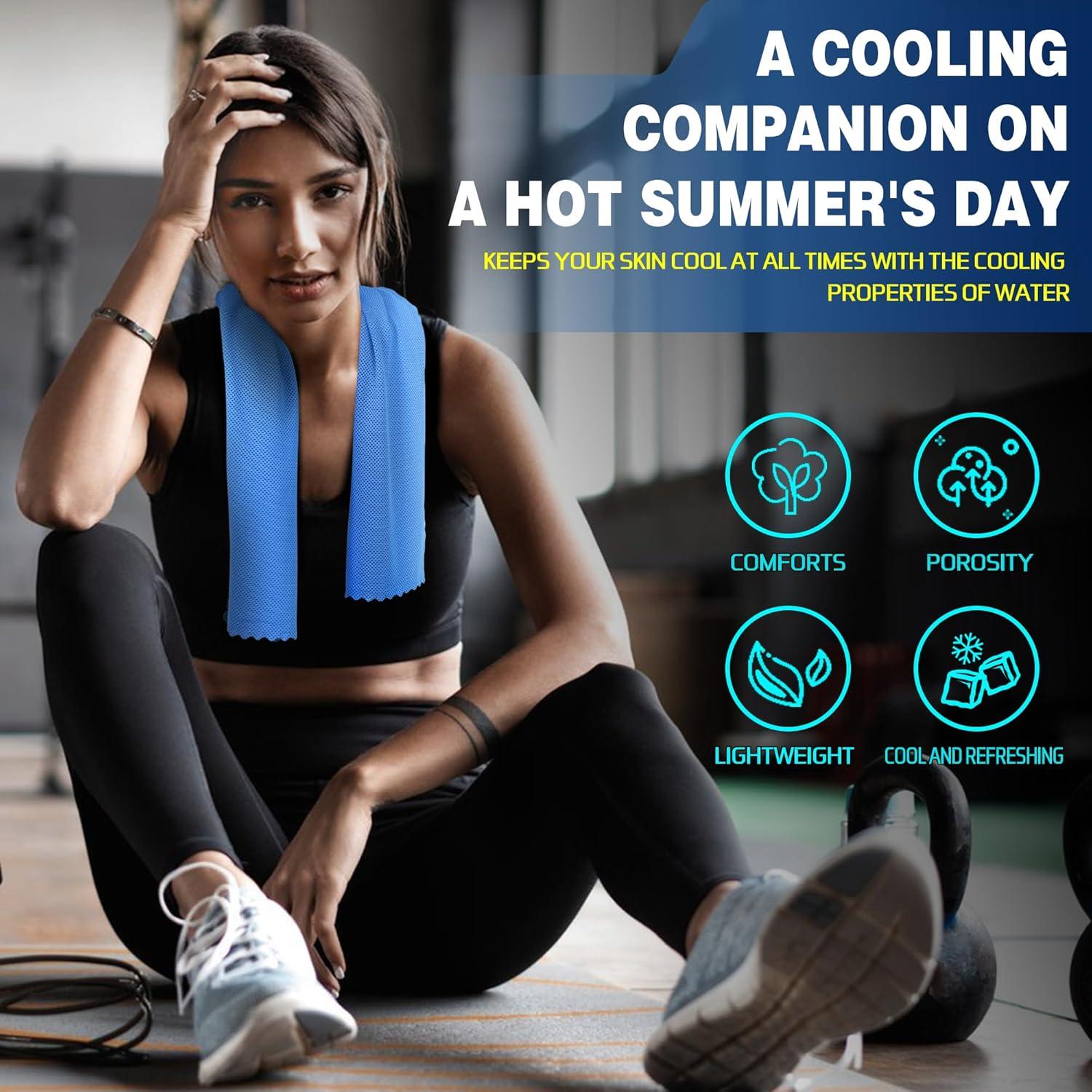 Paquete de 6 Toallas Enfriadoras CYCLXY 100x30cm Microfibra