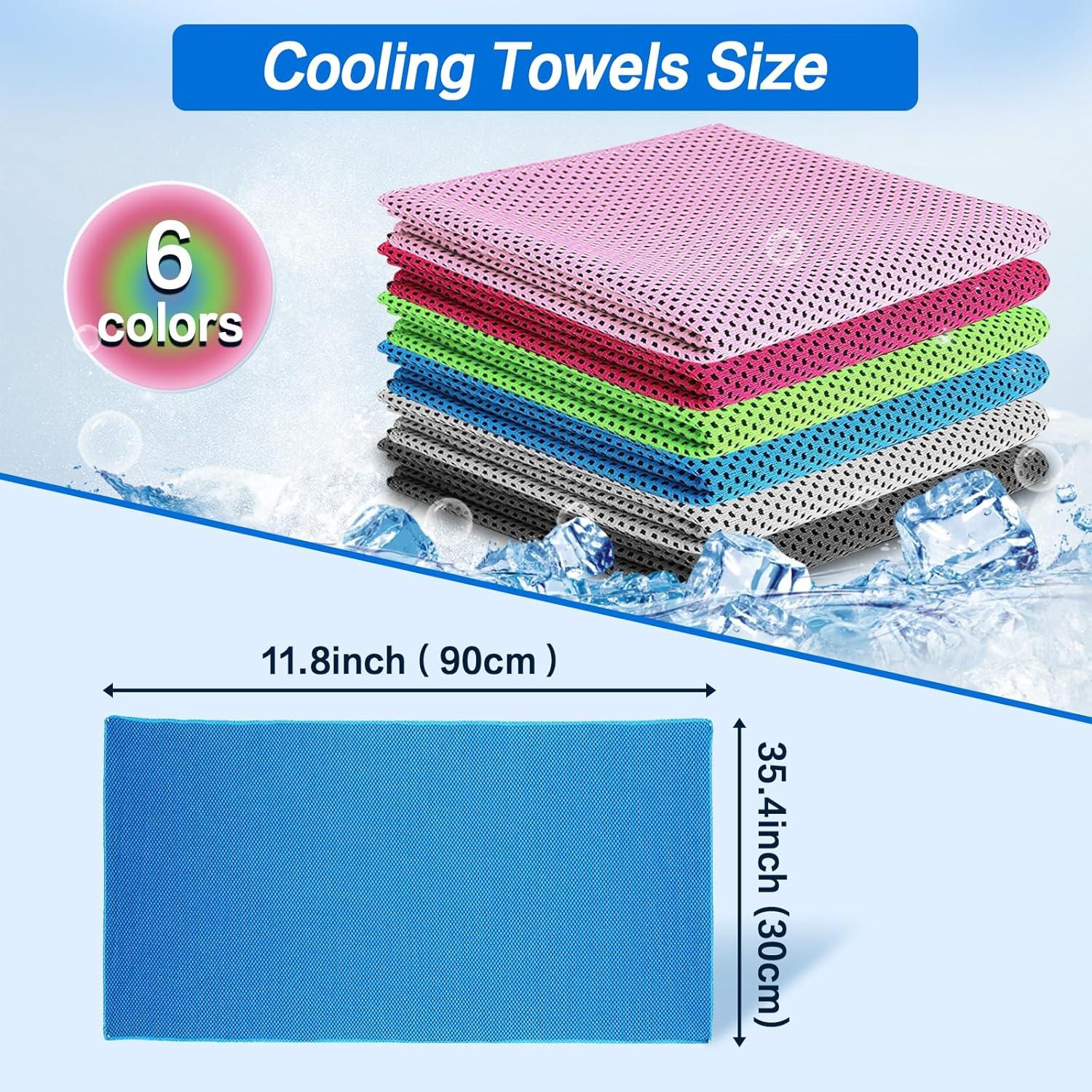 Toalla Enfriadora Jueerun 90cm x 30cm 4 Unidades Microfibra