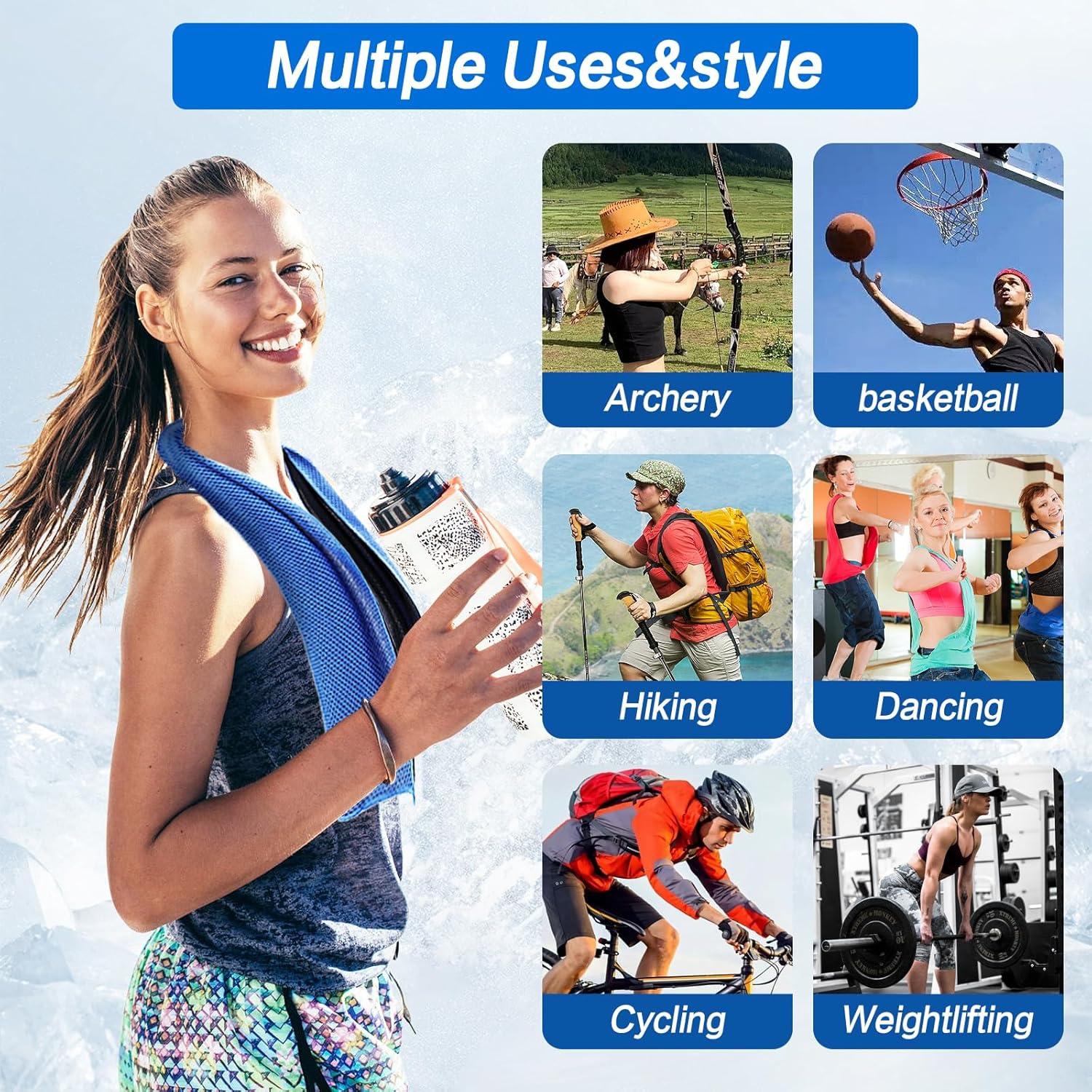 Toalla Enfriadora Jueerun 90cm x 30cm 4 Unidades Microfibra