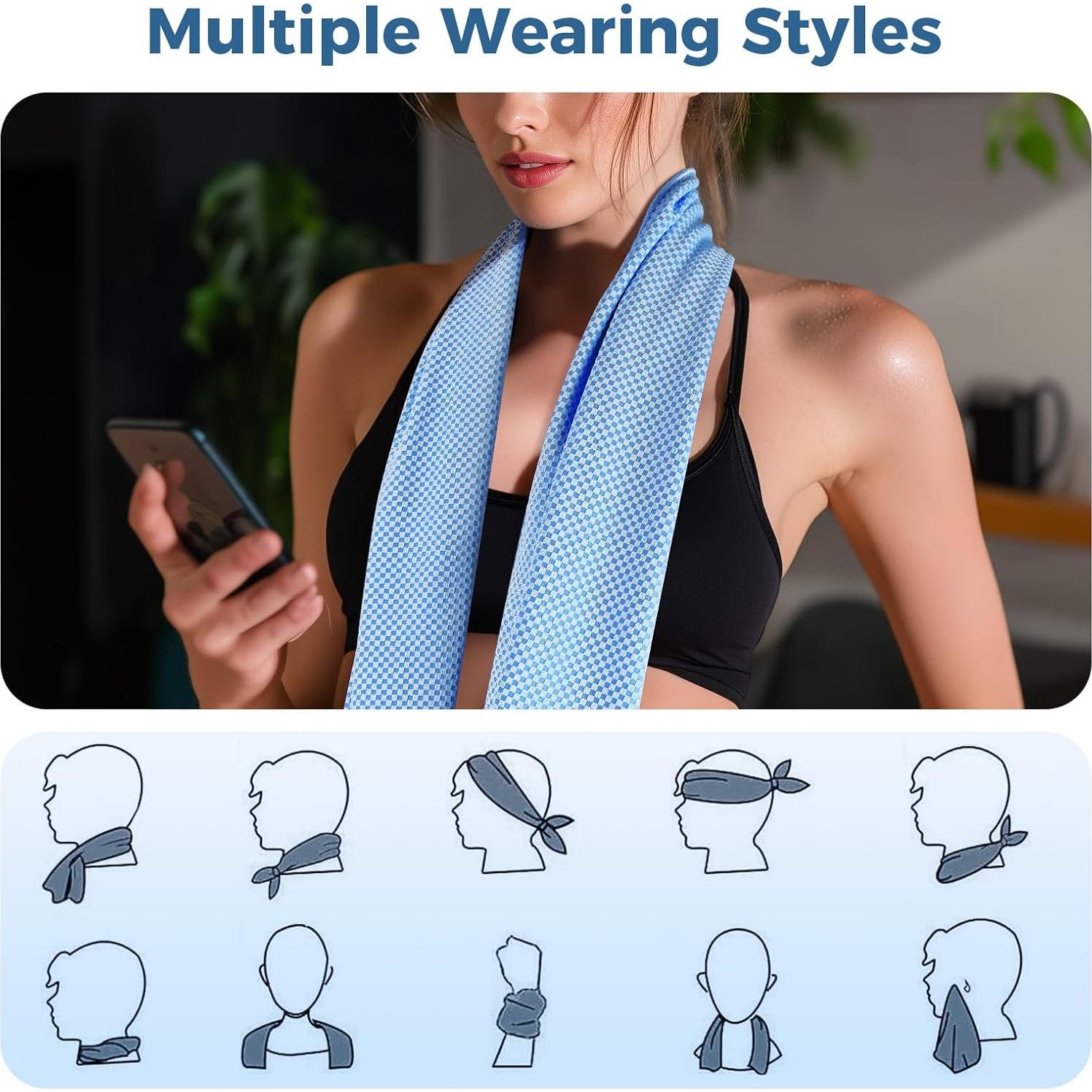 Toallas Enfriadoras ZapRun 2 Piezas 40x101.6cm UPF50 Azul