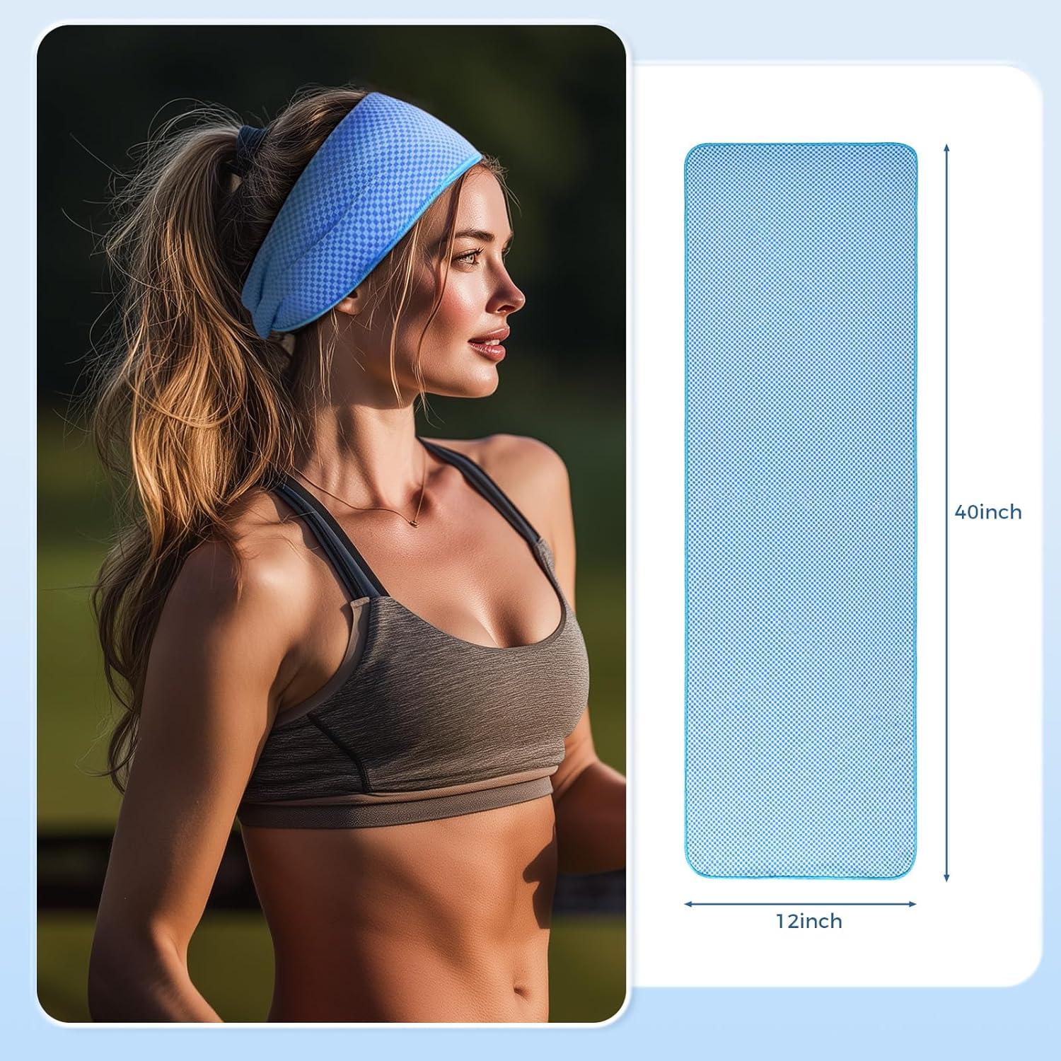 Toallas Enfriadoras ZapRun 2 Piezas 40x101.6cm UPF50 Azul