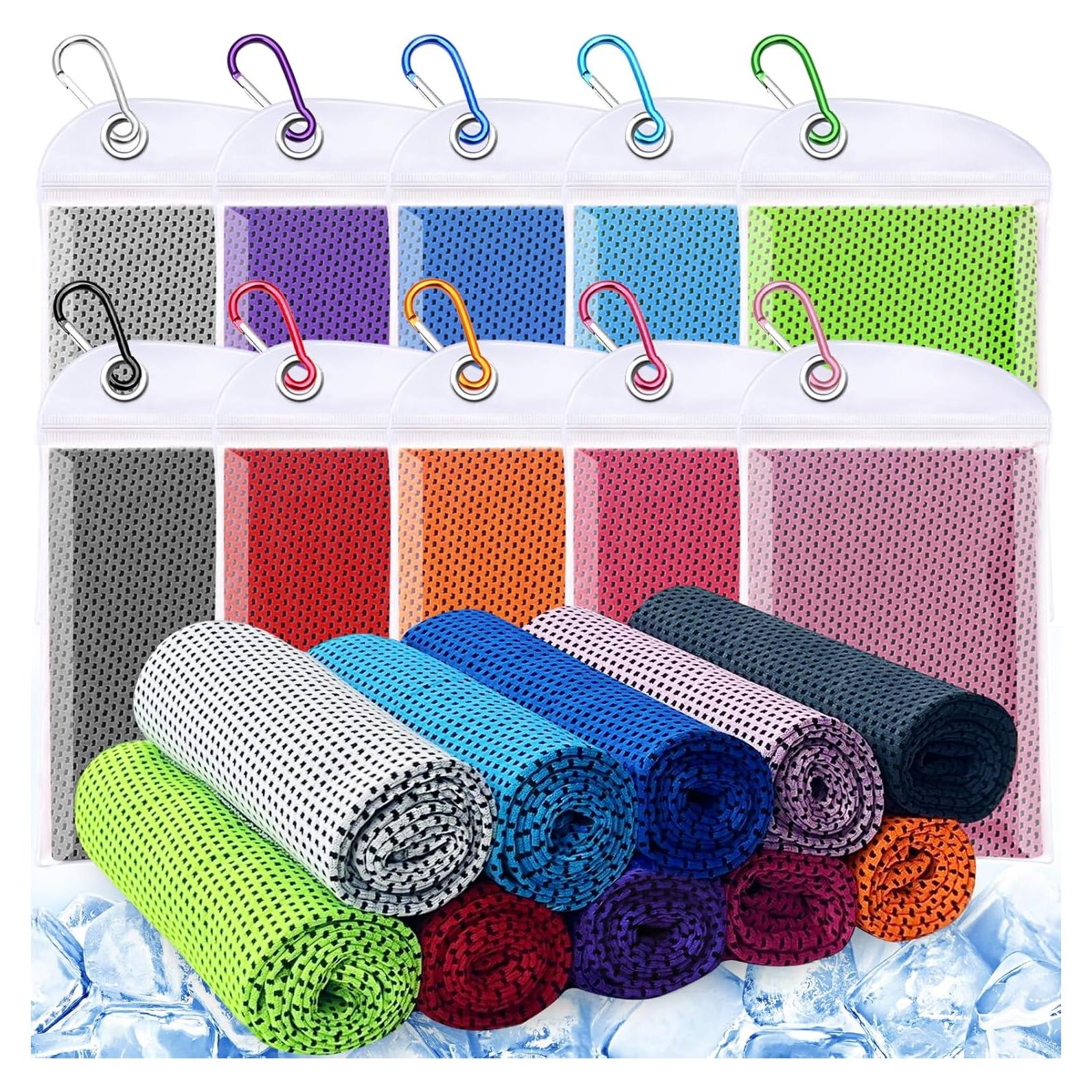 Paquete de 10 Toallas Enfriadoras Kuihaazi 100x30cm Secado Rápido