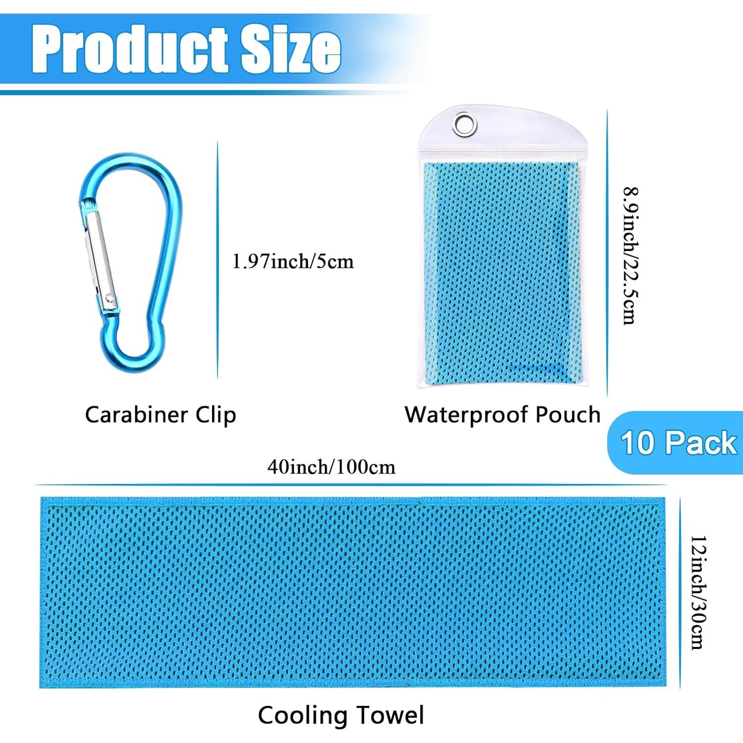 Paquete de 10 Toallas Enfriadoras Kuihaazi 100x30cm Secado Rápido