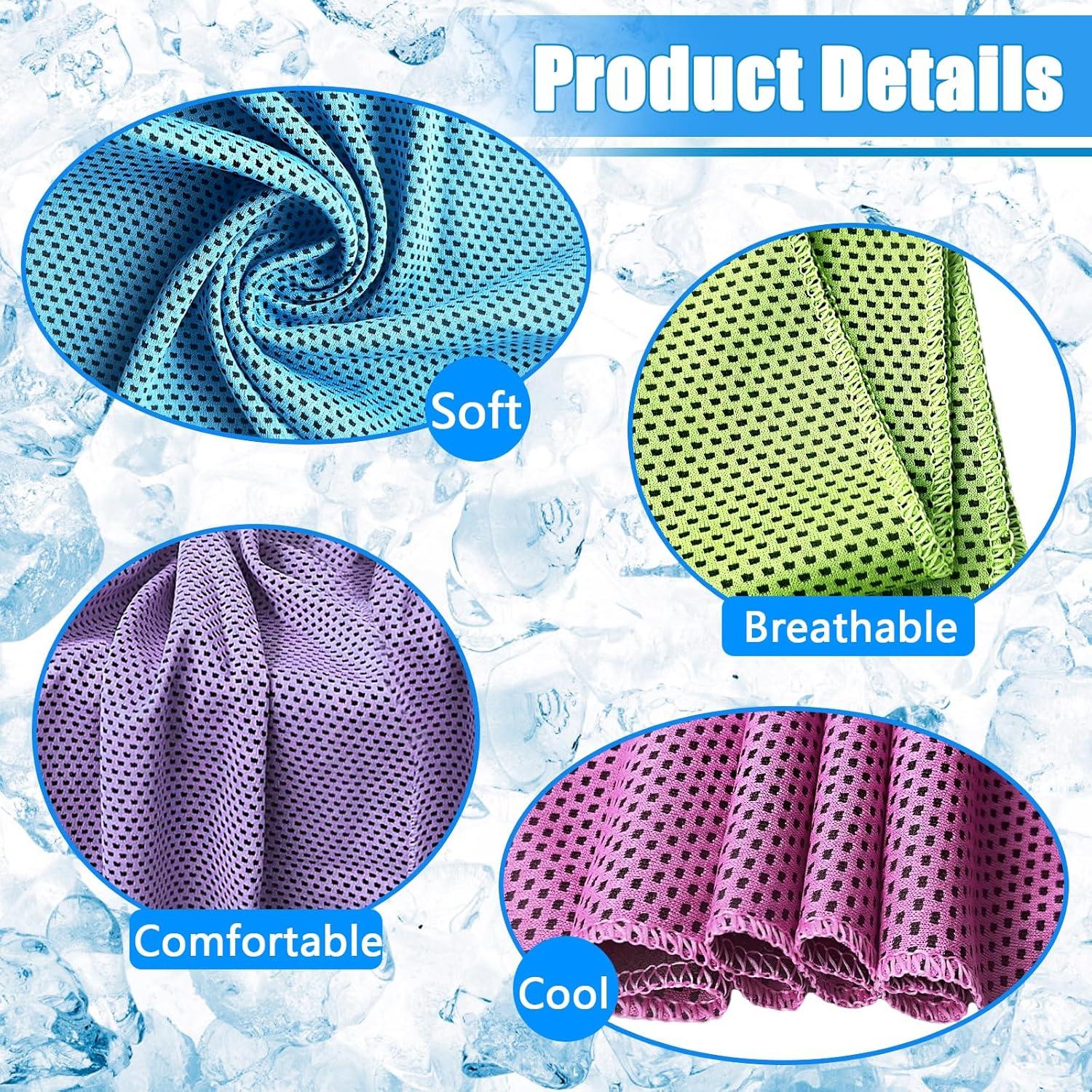 Paquete de 10 Toallas Enfriadoras Kuihaazi 100x30cm Secado Rápido