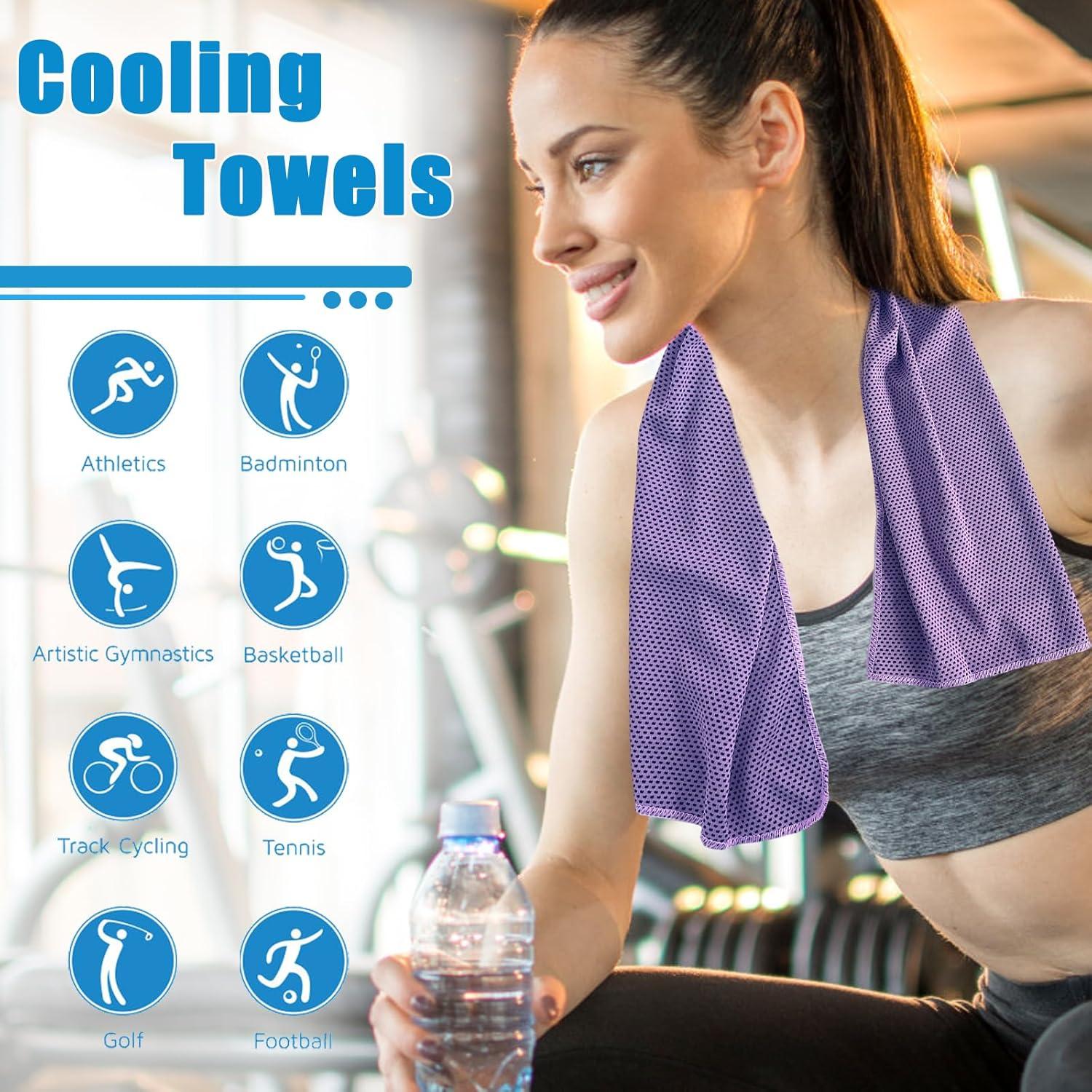 Paquete de 10 Toallas Enfriadoras Kuihaazi 100x30cm Secado Rápido