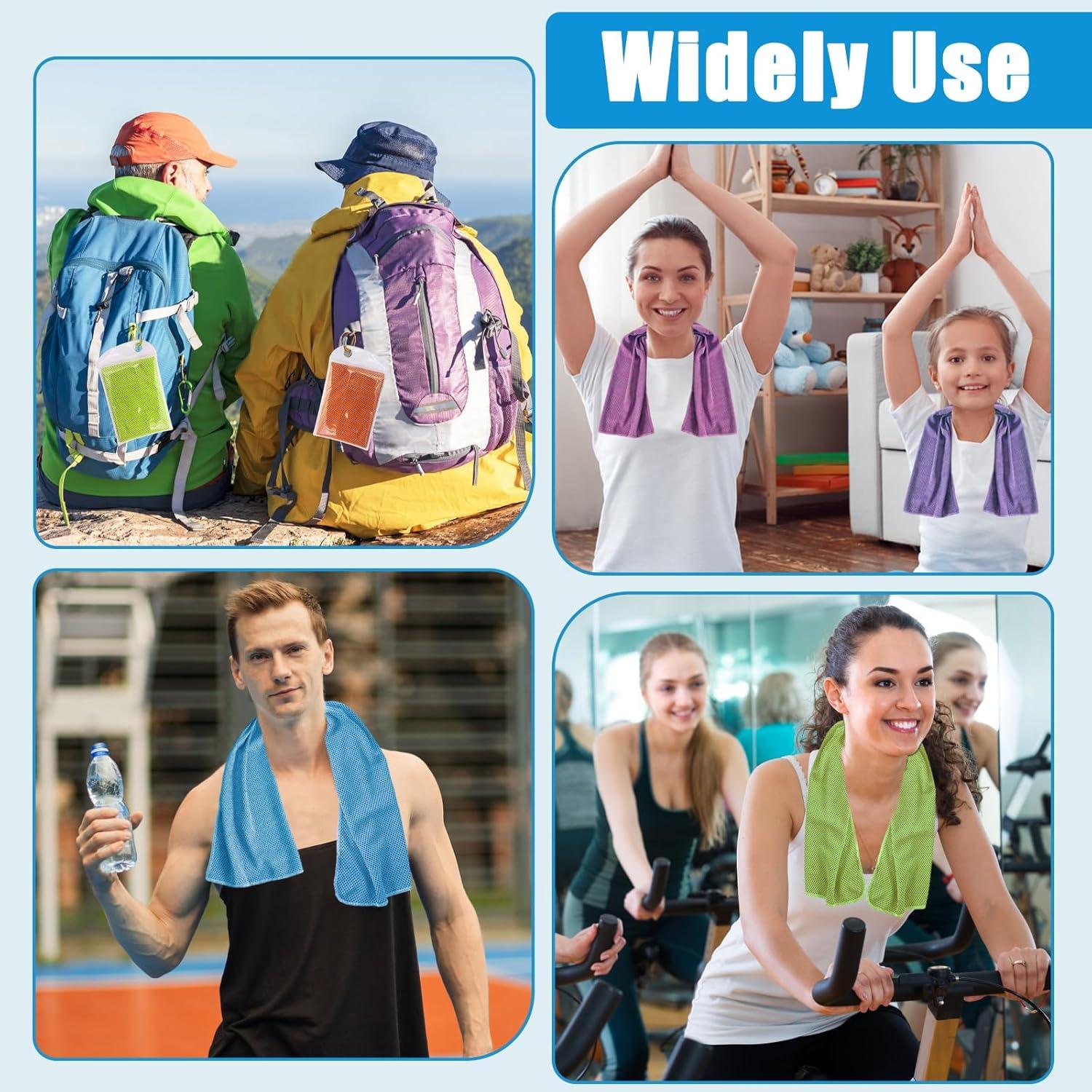 Paquete de 10 Toallas Enfriadoras Kuihaazi 100x30cm Secado Rápido