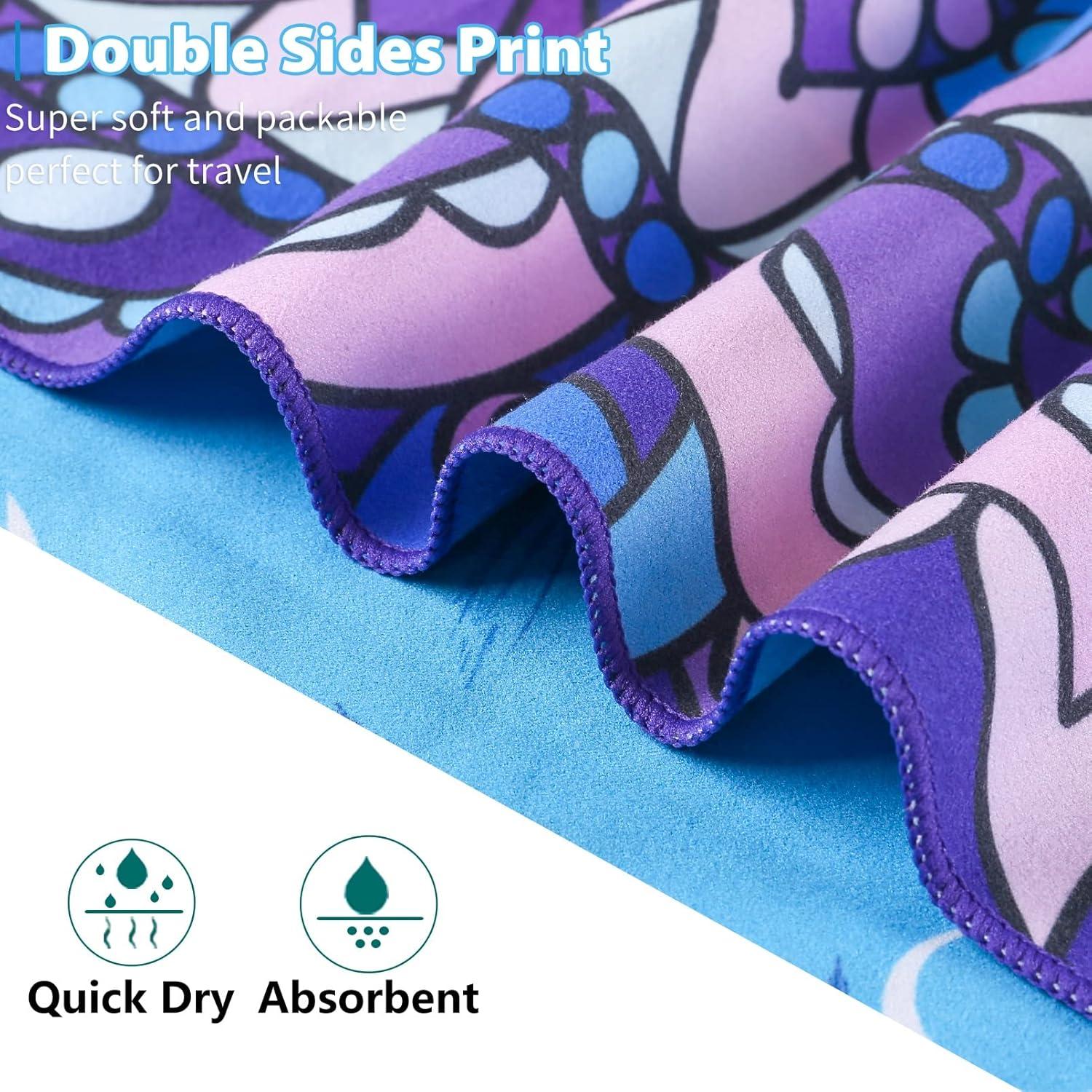 Paquete de 2 Toallas de Playa Microfibra Qinqinamu 180x81cm XL