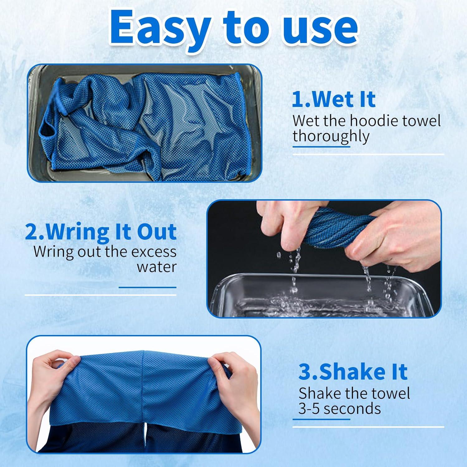 Paquete de 2 Toallas Refrigerantes QAUYETM - Azul Real y Claro