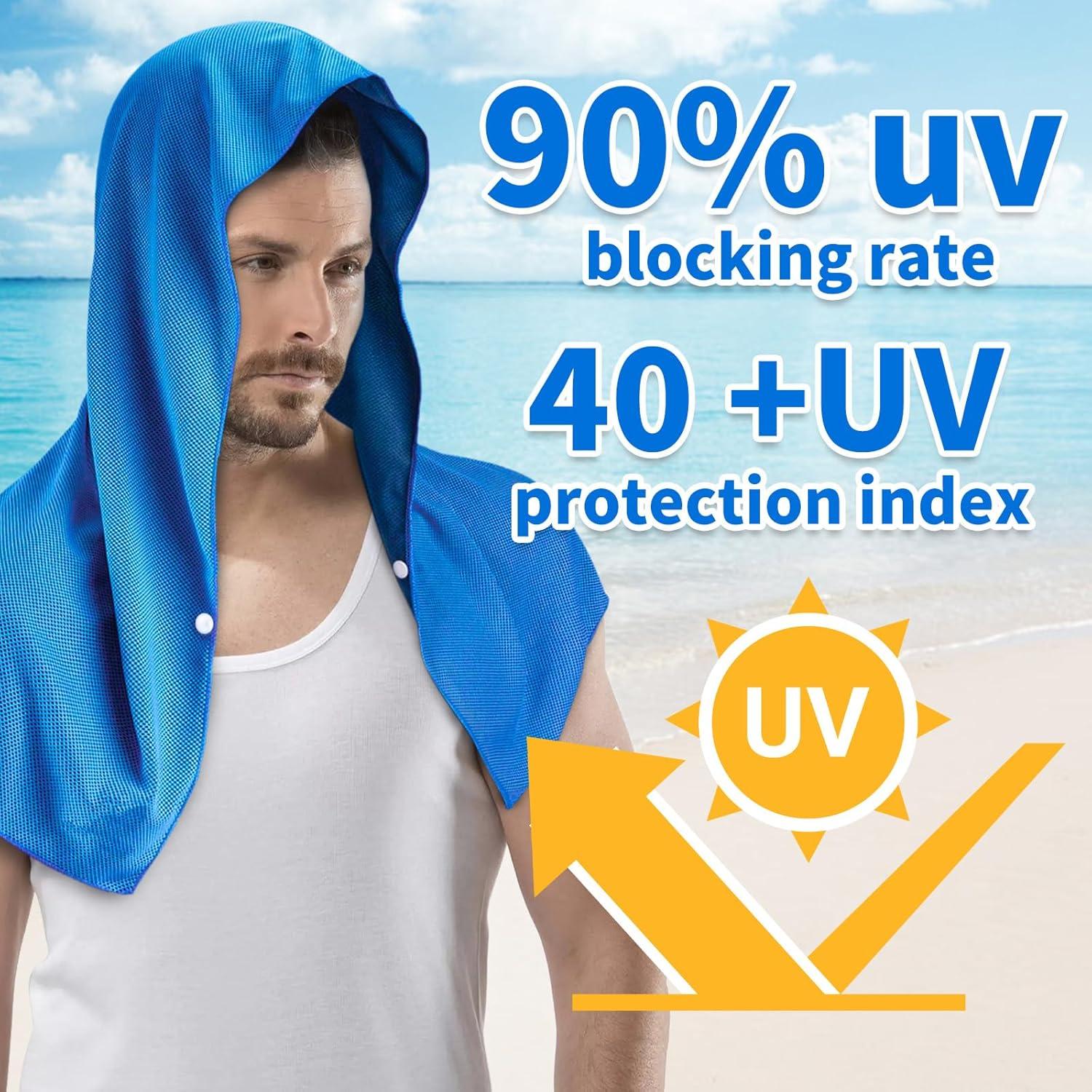 Paquete de 2 Toallas Refrigerantes QAUYETM - Azul Real y Claro