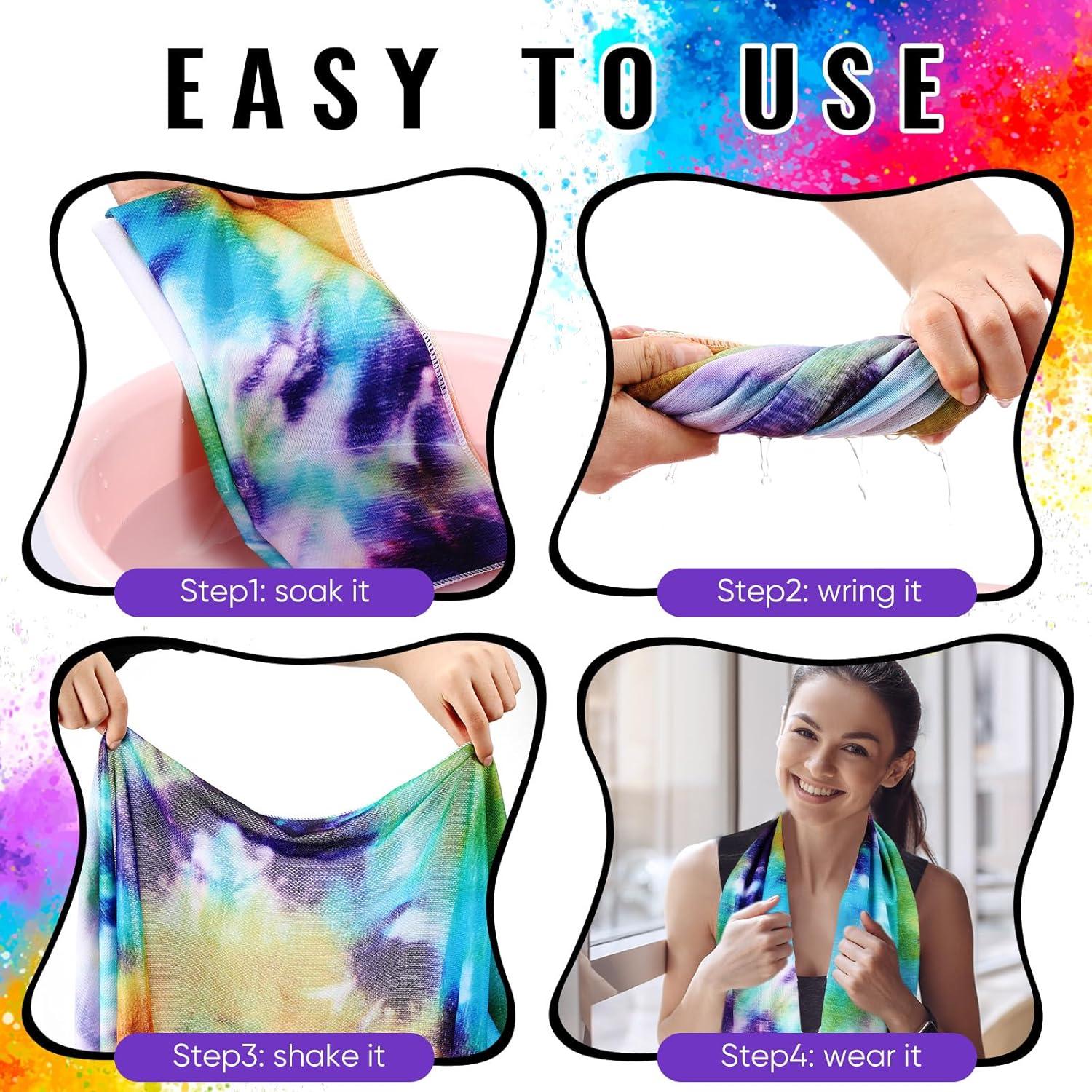 Toallas Enfriadoras Peryiter 6 Piezas 100x30 cm Colorido