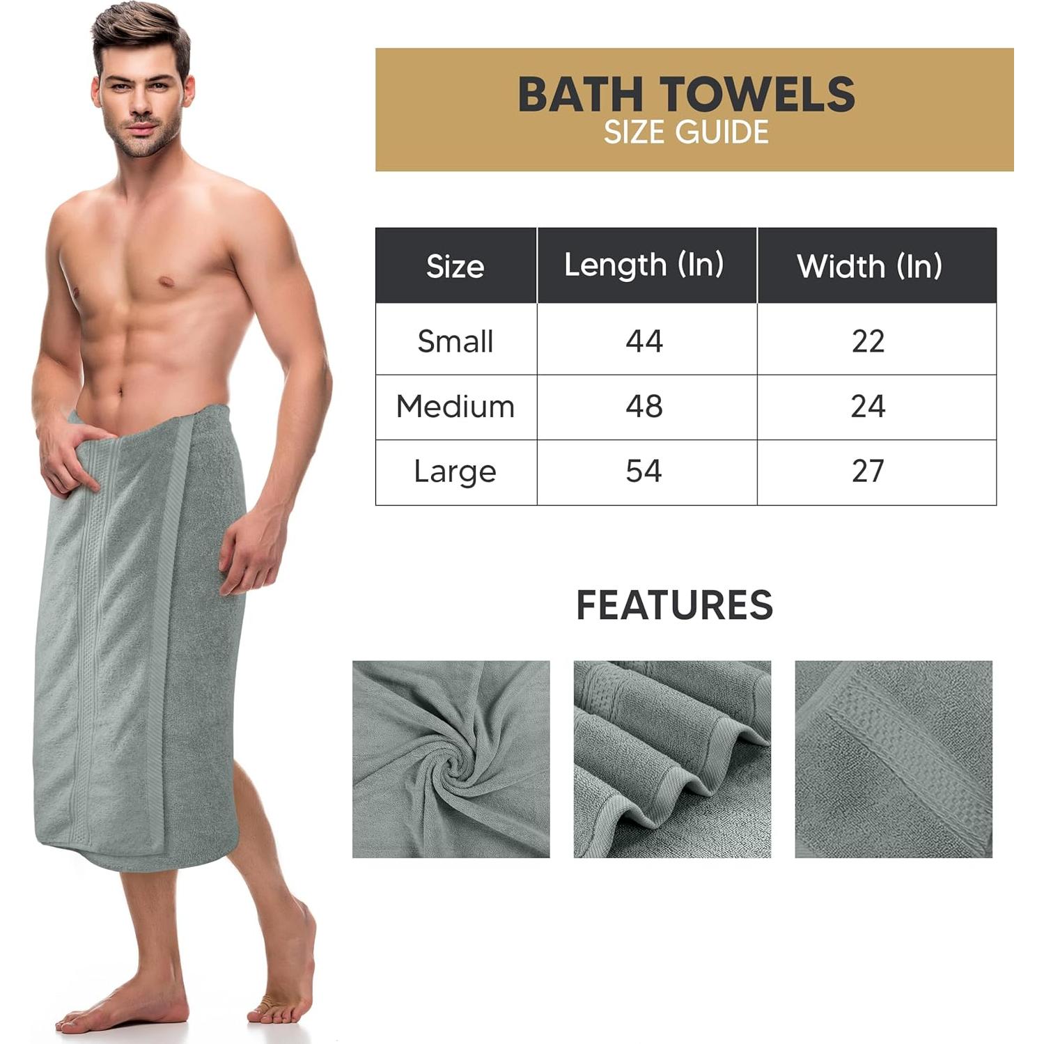 Juego de Toallas de Baño Utopia 4 Piezas 600GSM Gris Frío