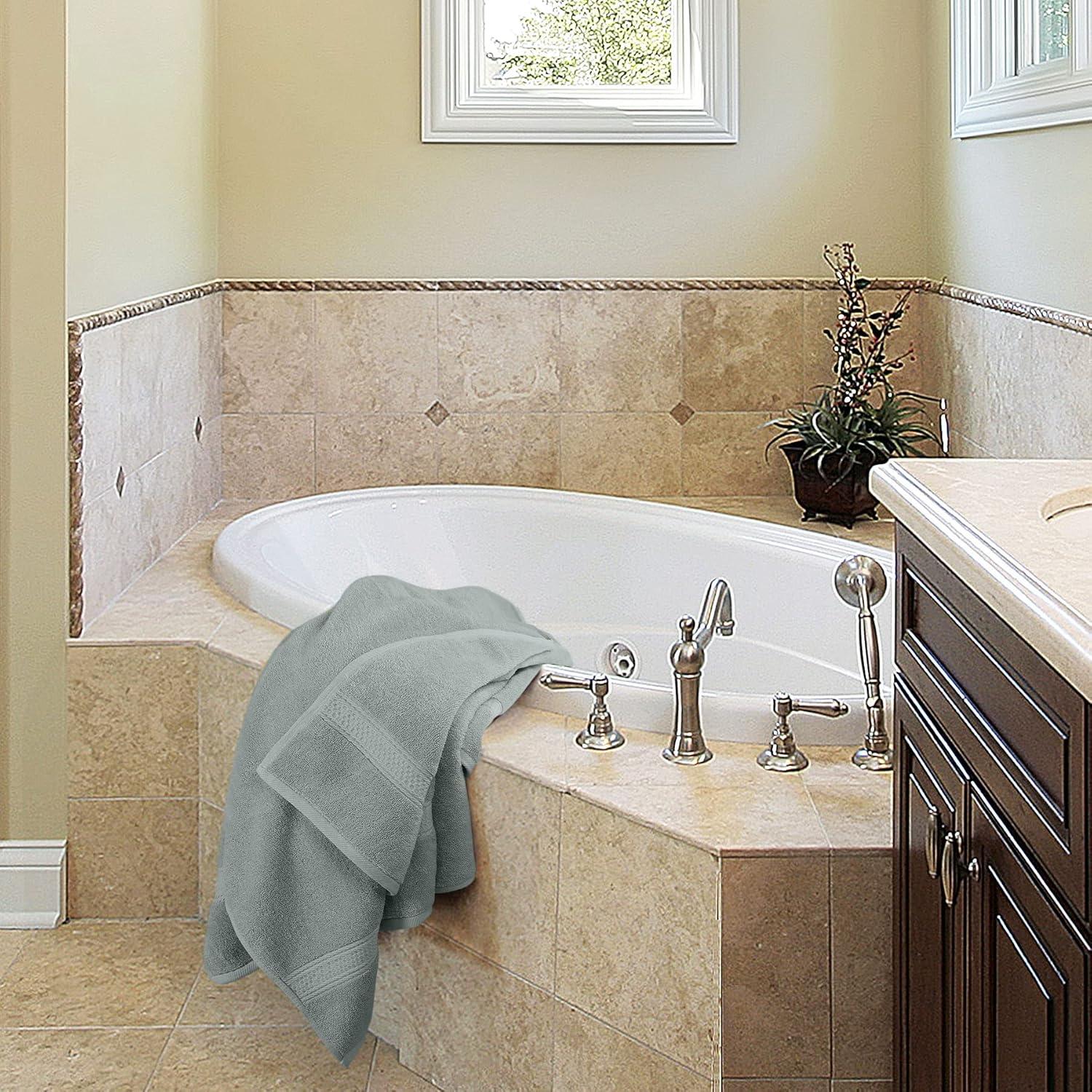 Juego de Toallas de Baño Utopia 4 Piezas 600GSM Gris Frío