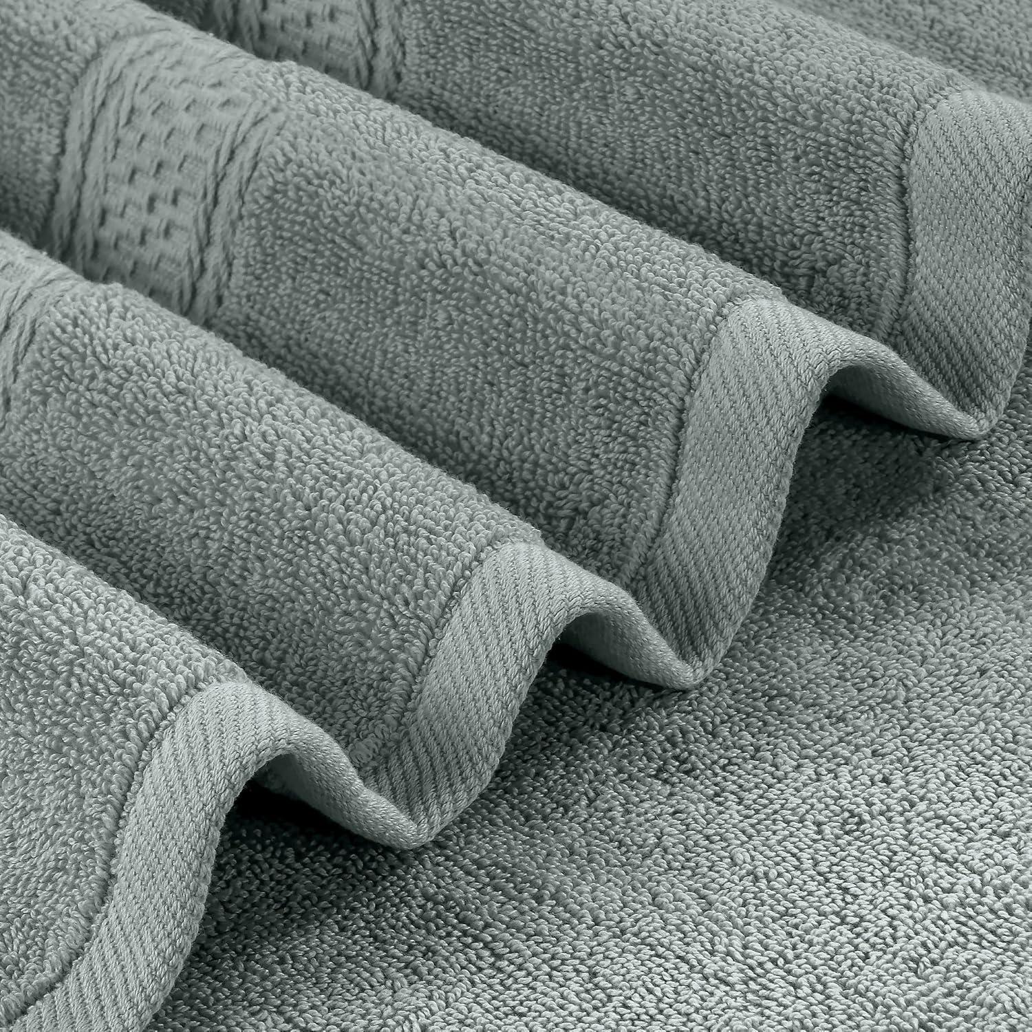 Juego de Toallas de Baño Utopia 4 Piezas 600GSM Gris Frío