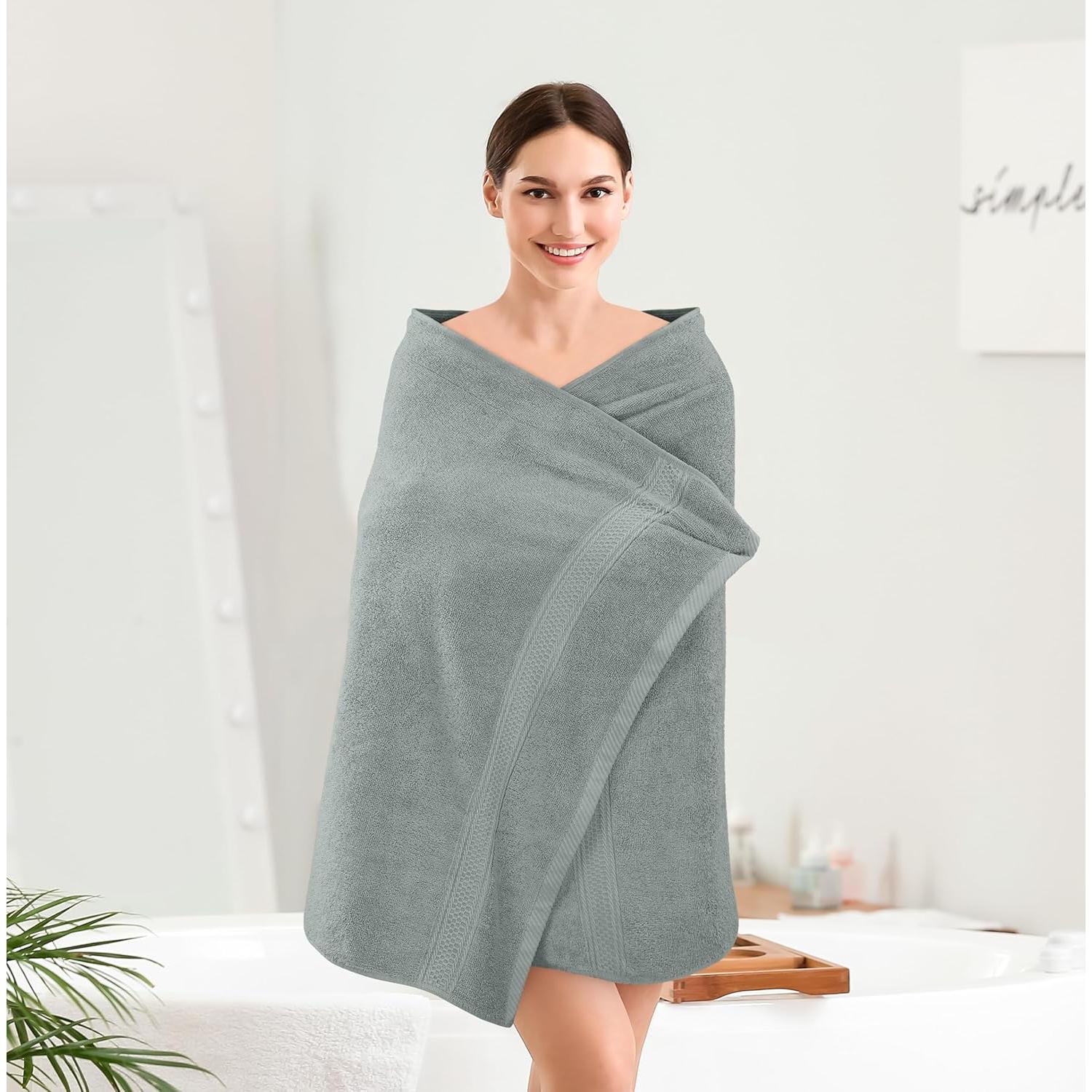 Juego de Toallas de Baño Utopia 4 Piezas 600GSM Gris Frío