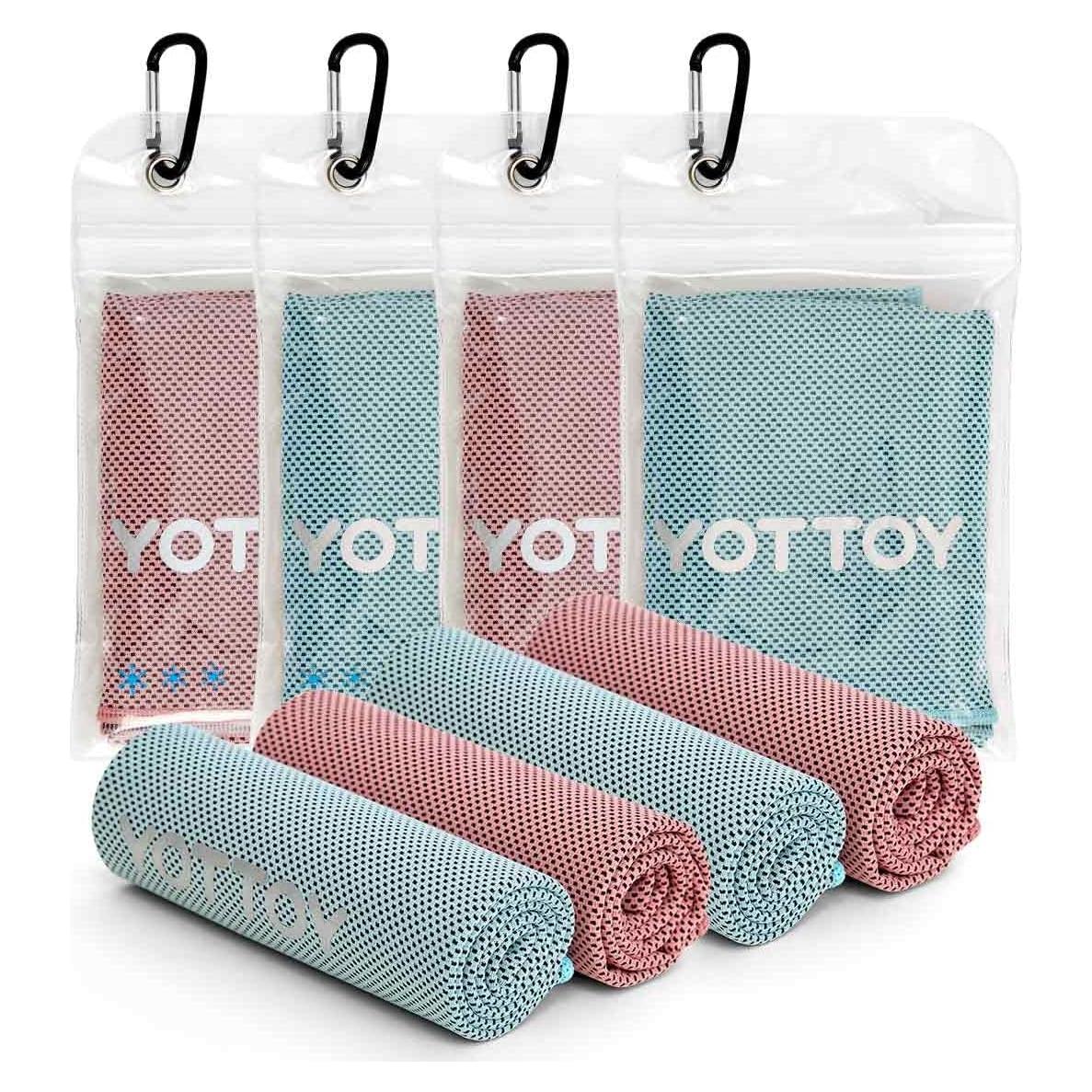 Toallas Enfriadoras YOTTOY 4 Unidades 101.6x30.5cm Secado Rápido