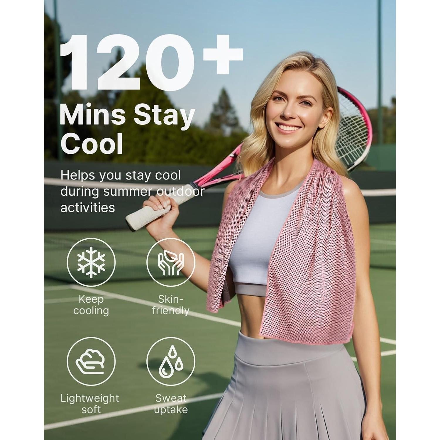 Toallas Enfriadoras YOTTOY 4 Unidades 101.6x30.5cm Secado Rápido