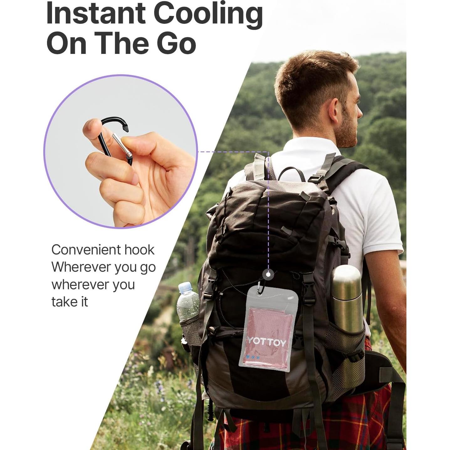 Toallas Enfriadoras YOTTOY 4 Unidades 101.6x30.5cm Secado Rápido