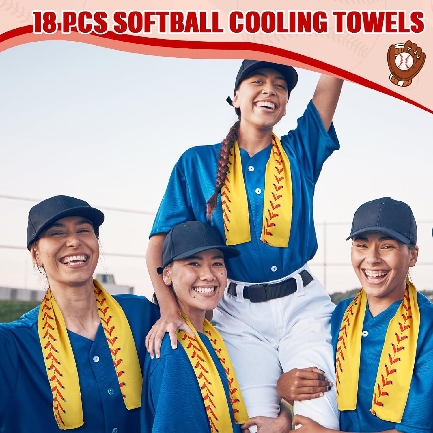 18 Toallas Enfriadoras CraftyDream Amarillo Softbol 100x30cm