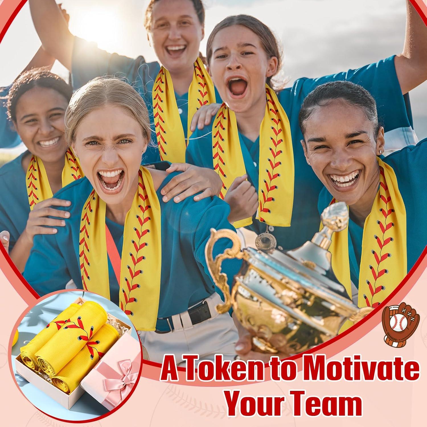 18 Toallas Enfriadoras CraftyDream Amarillo Softbol 100x30cm