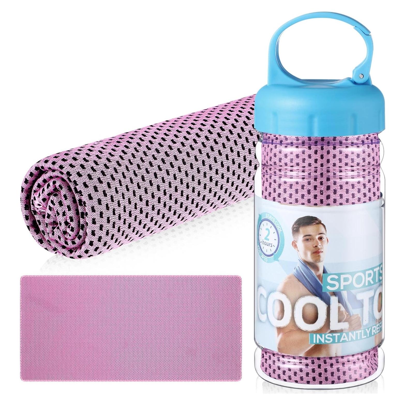 Toalla Refrigerante Hosuly 81x30 cm Microfibra Rosa para Deporte