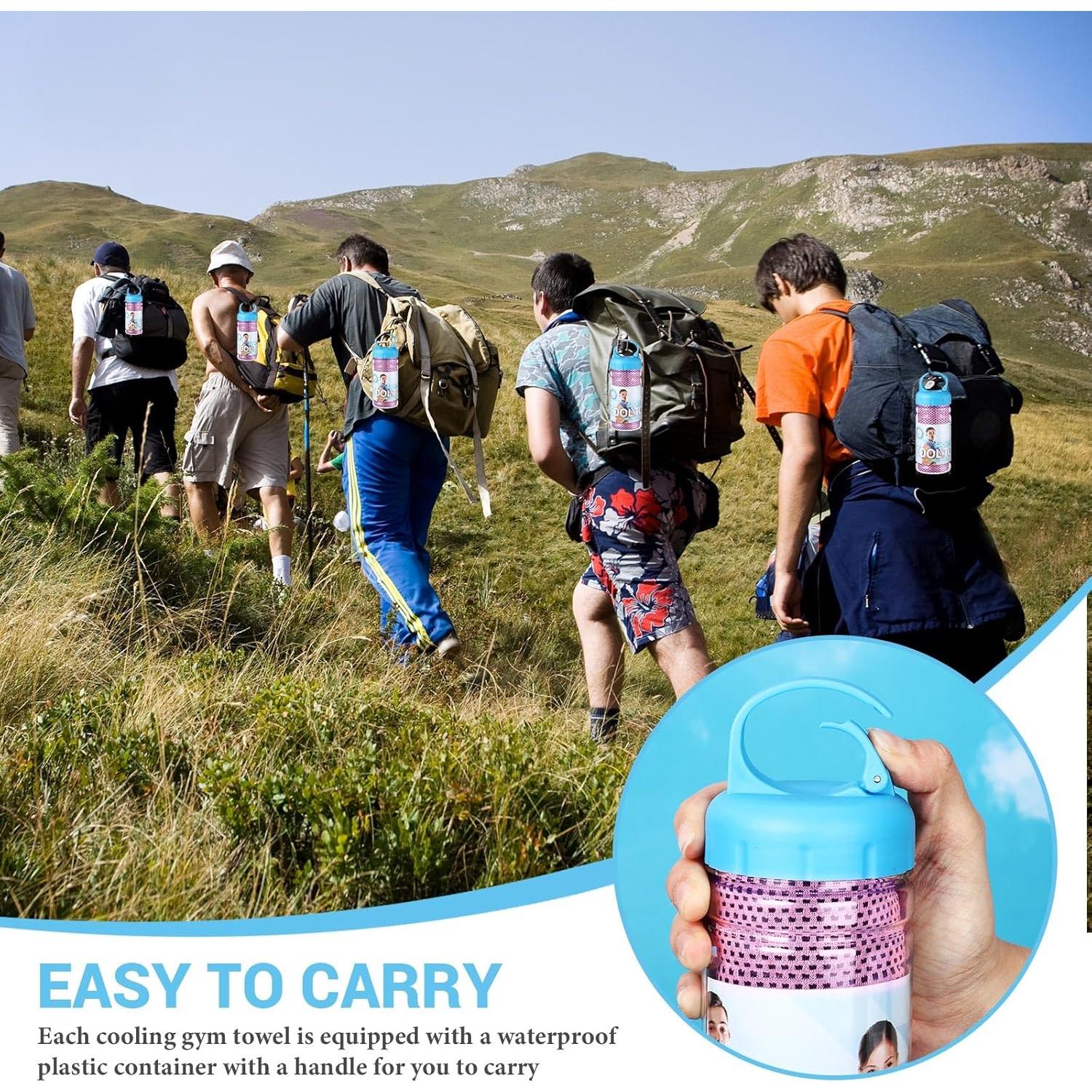 Toalla Refrigerante Hosuly 81x30 cm Microfibra Rosa para Deporte