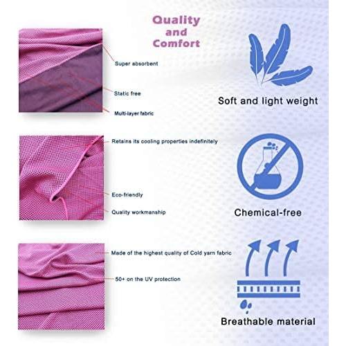 Toallas Enfriadoras Hystrada 4 Piezas 101.6x30.5 cm Microfibra