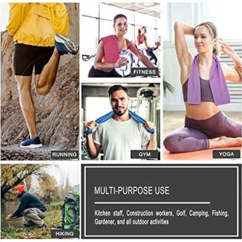 Toallas Enfriadoras Hystrada 4 Piezas 101.6x30.5 cm Microfibra